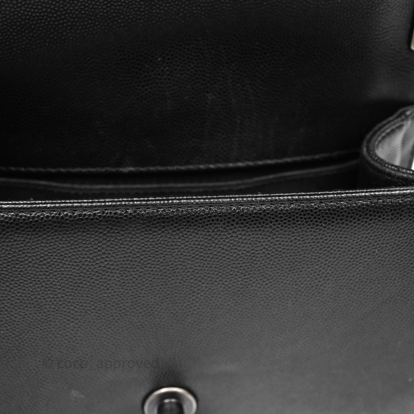 Chanel Small Boy Quilted Black Caviar Ruthenium Hardware