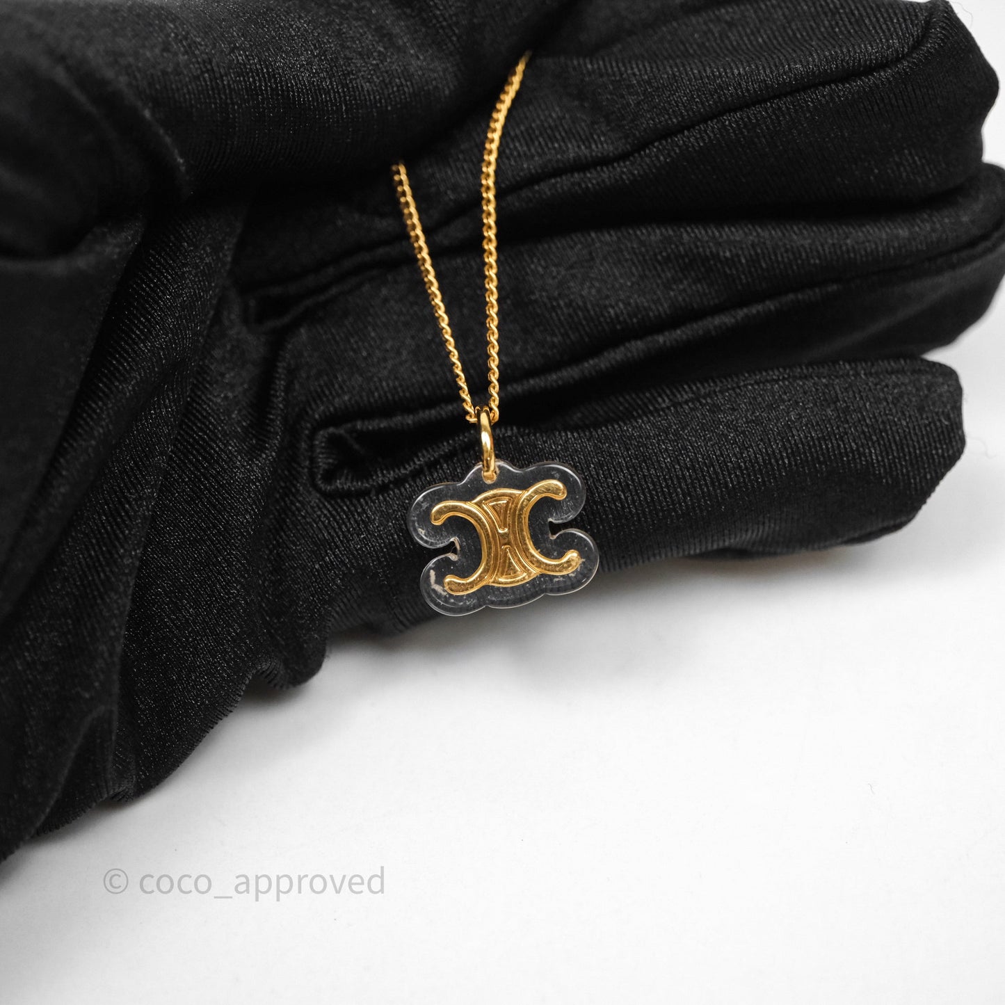 Celine Glacon Necklace Gold Tone