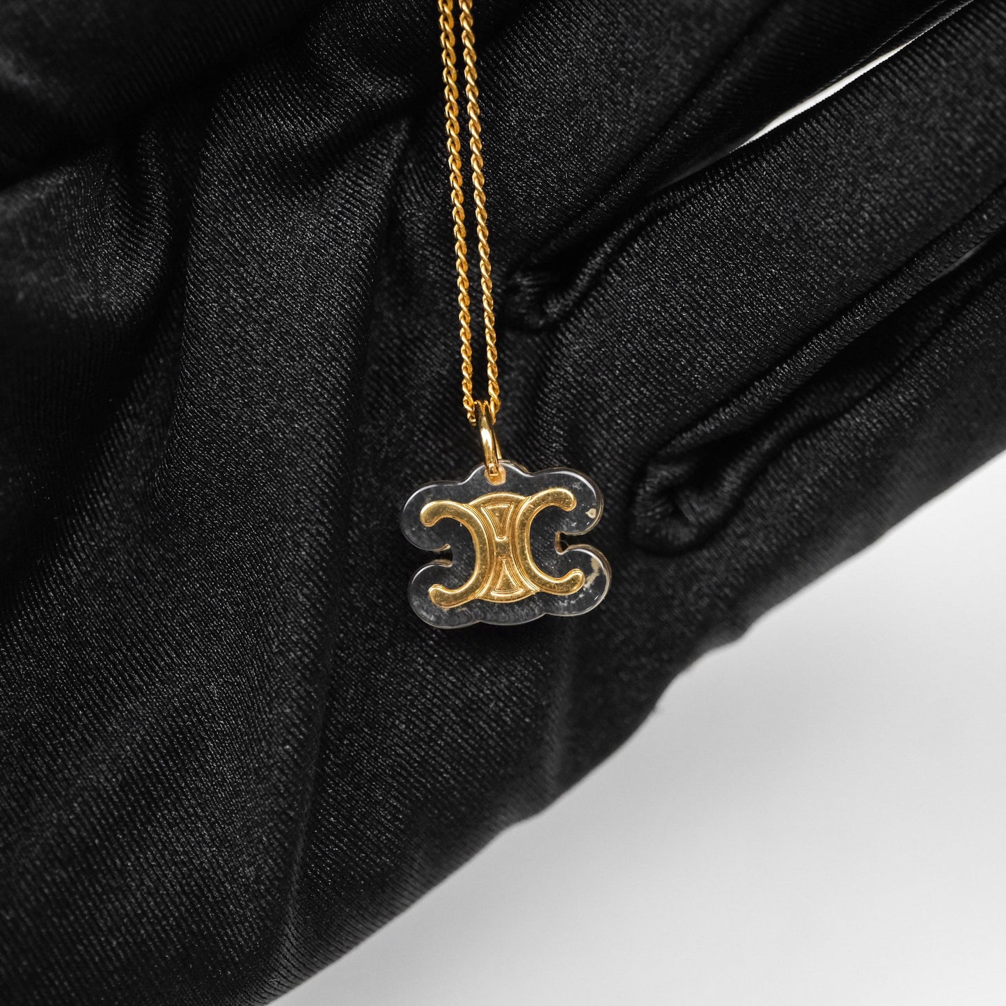 Celine Glacon Necklace Gold Tone