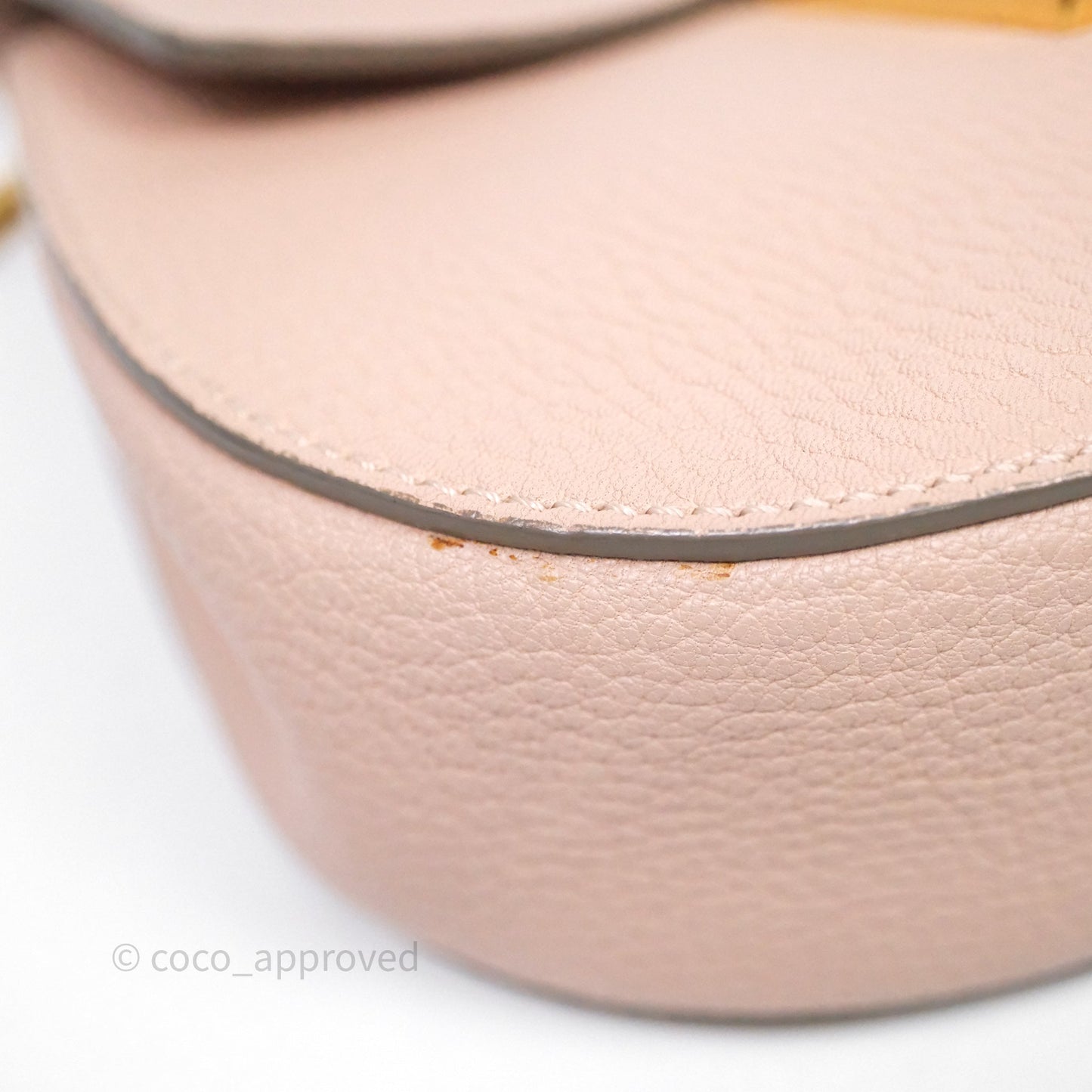 Chloe Mini Drew Crossbody Bag Pink Grained Leather