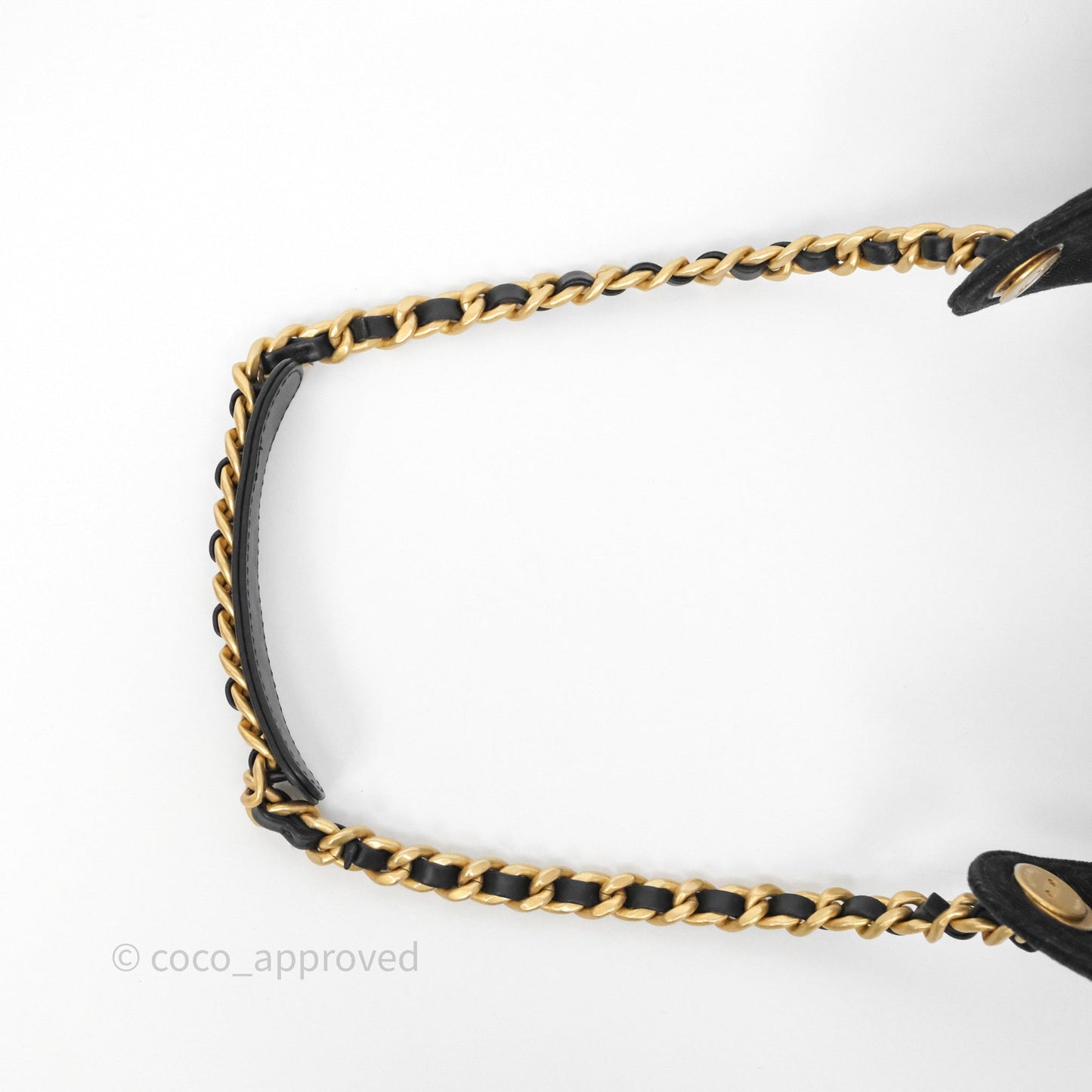 Chanel 25 Medium Washed Denim Black Aged Gold Hardware