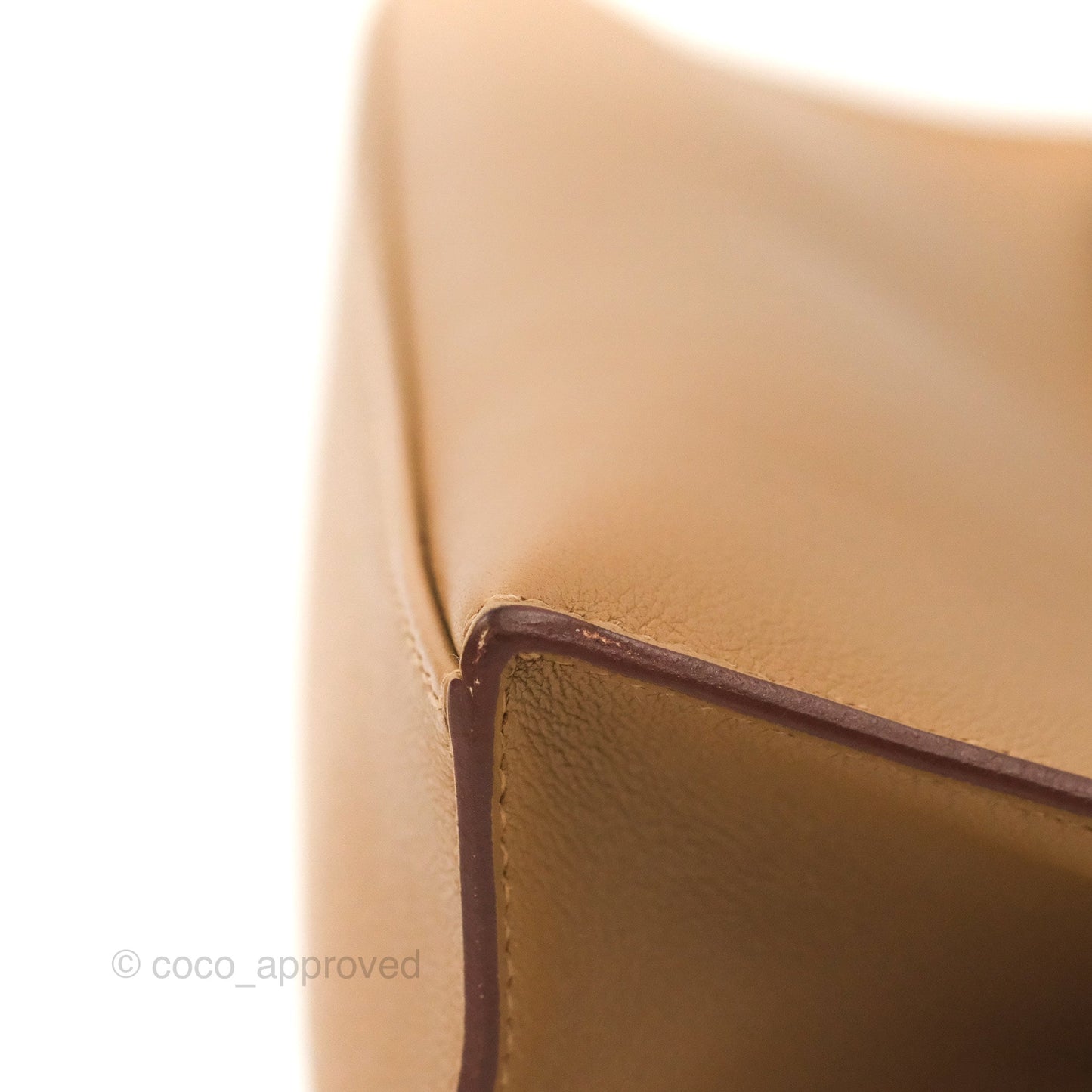 Hermès Kelly Pochette Clutch Biscuit 48 Swift Palladium Hardware