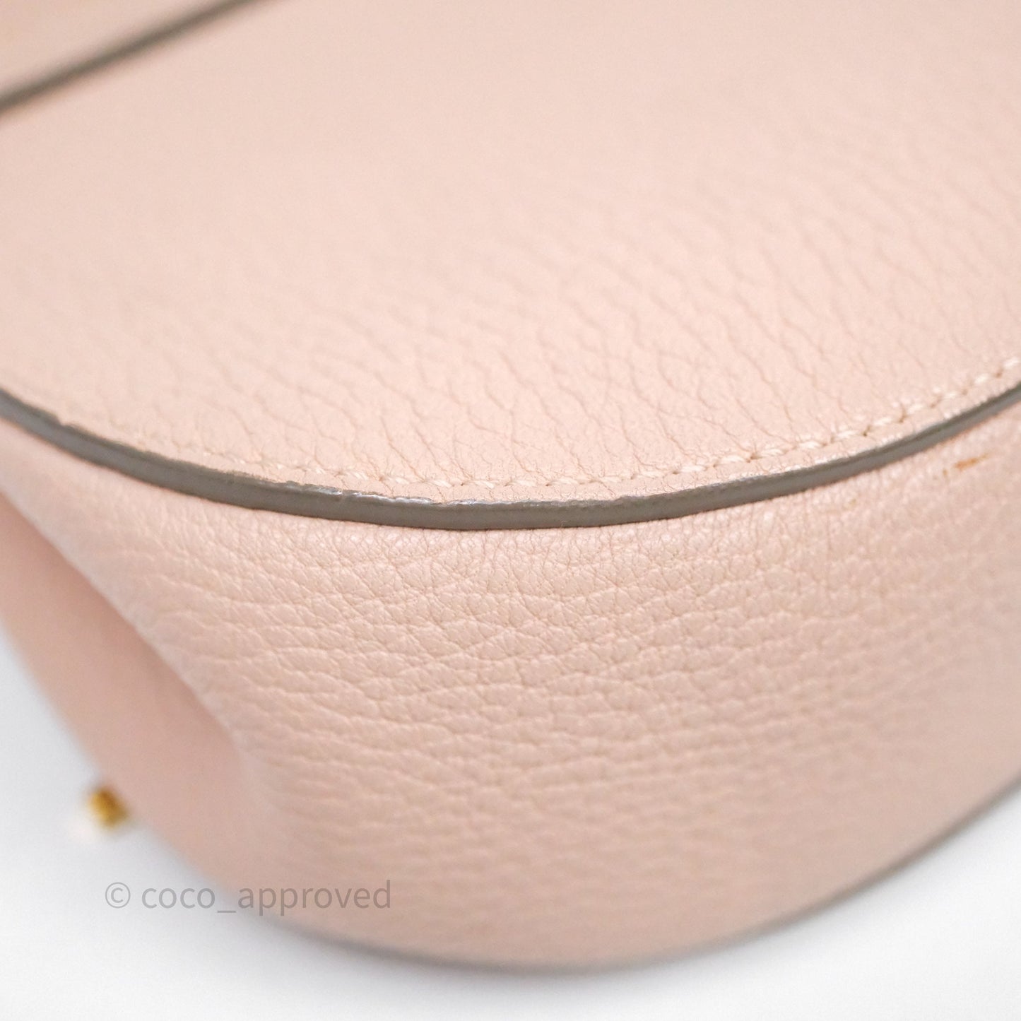 Chloe Mini Drew Crossbody Bag Pink Grained Leather