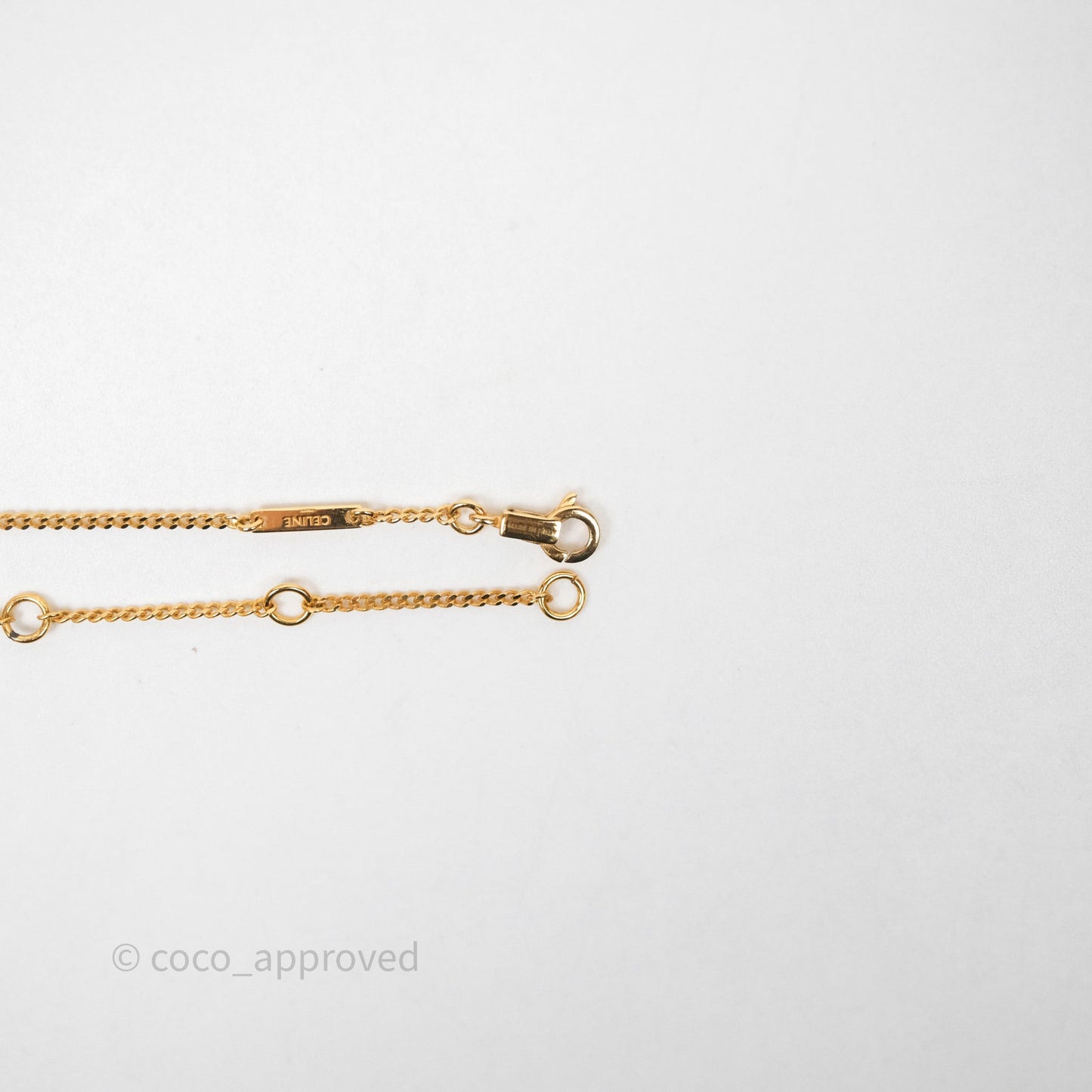 Celine Glacon Necklace Gold Tone