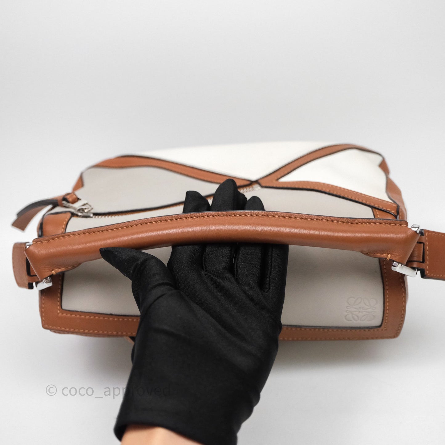 Loewe Small Graphic Puzzle Bag Ghost Soft White Calfskin