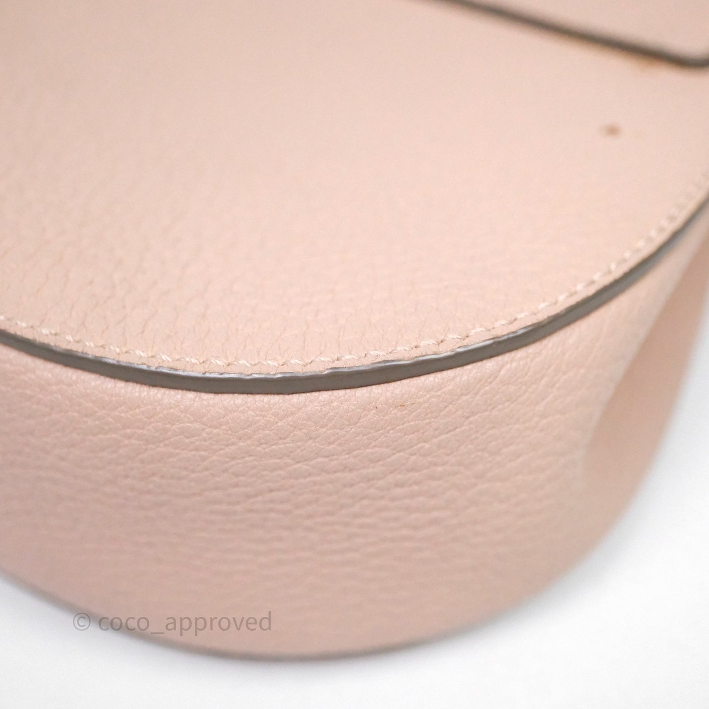 Chloe Mini Drew Crossbody Bag Pink Grained Leather
