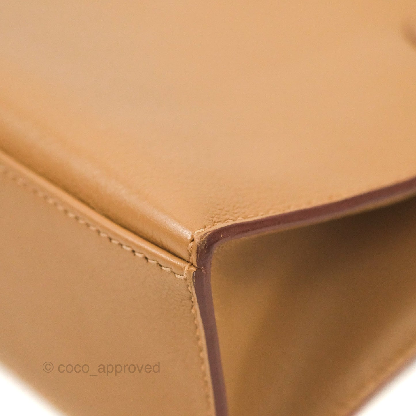 Hermès Kelly Pochette Clutch Biscuit 48 Swift Palladium Hardware