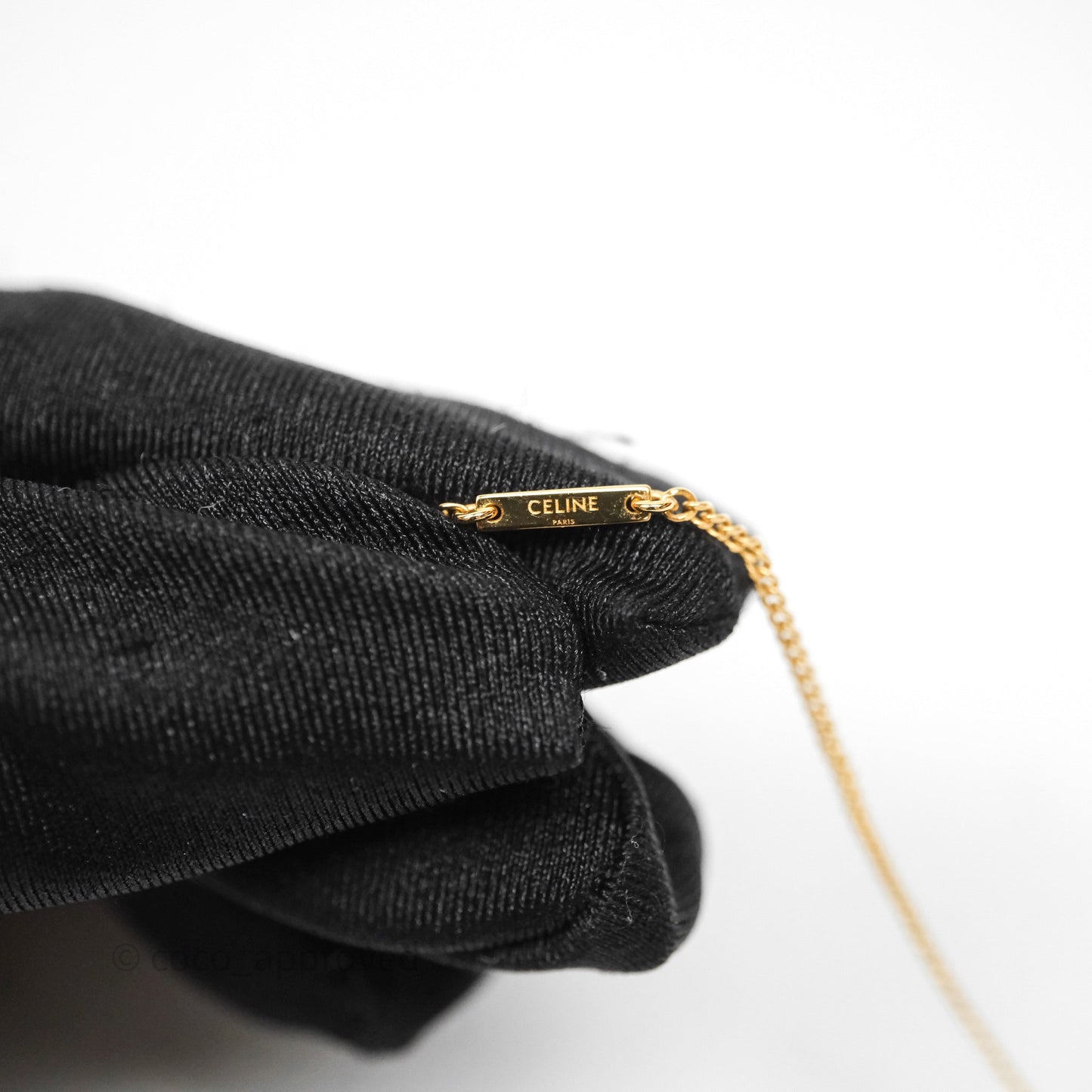 Celine Glacon Necklace Gold Tone