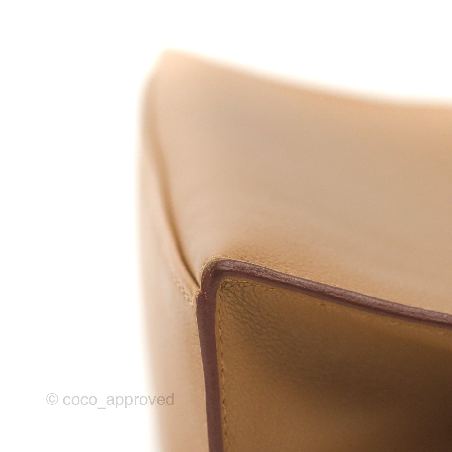 Hermès Kelly Pochette Clutch Biscuit 48 Swift Palladium Hardware