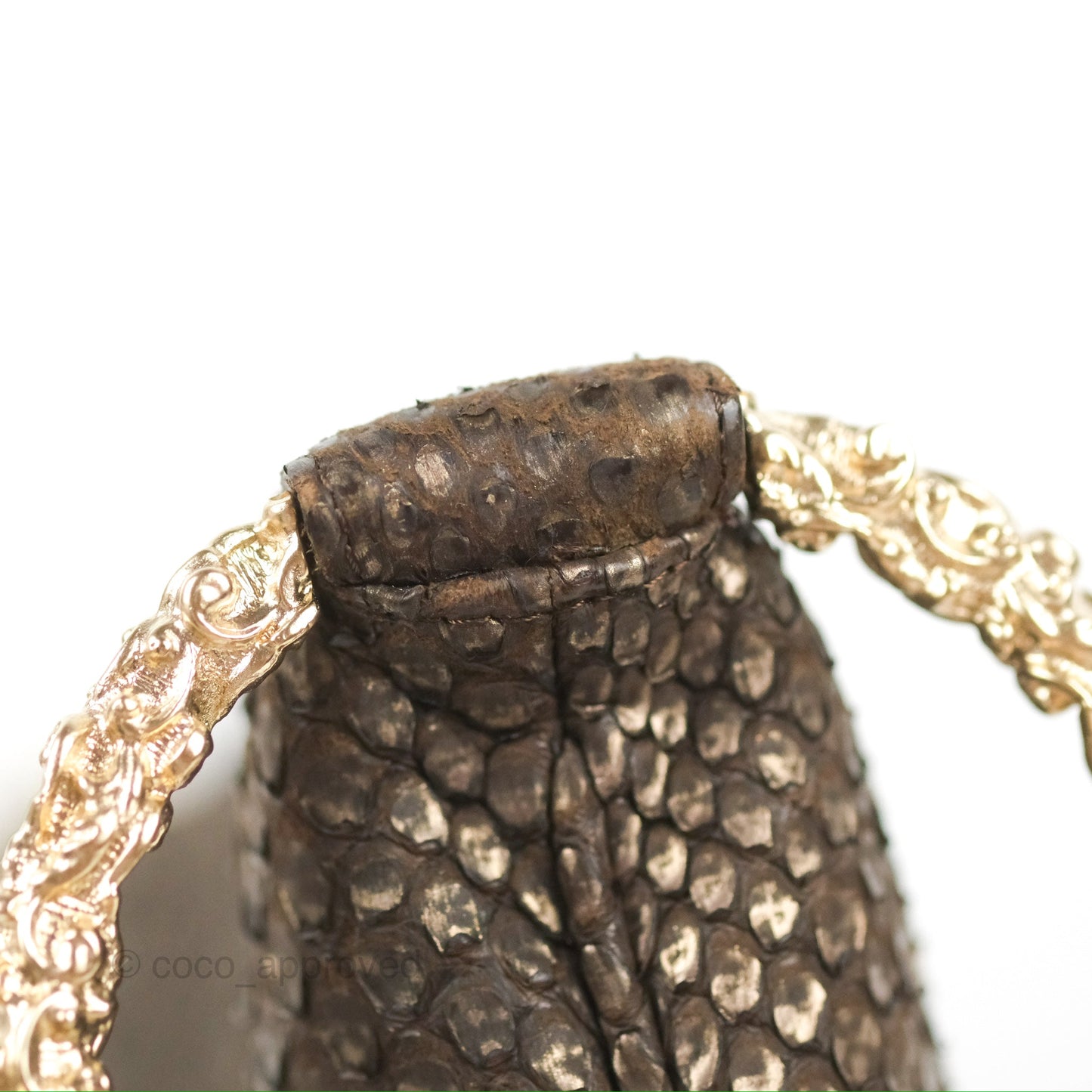 Chanel Python Fortune Cookie Clutch