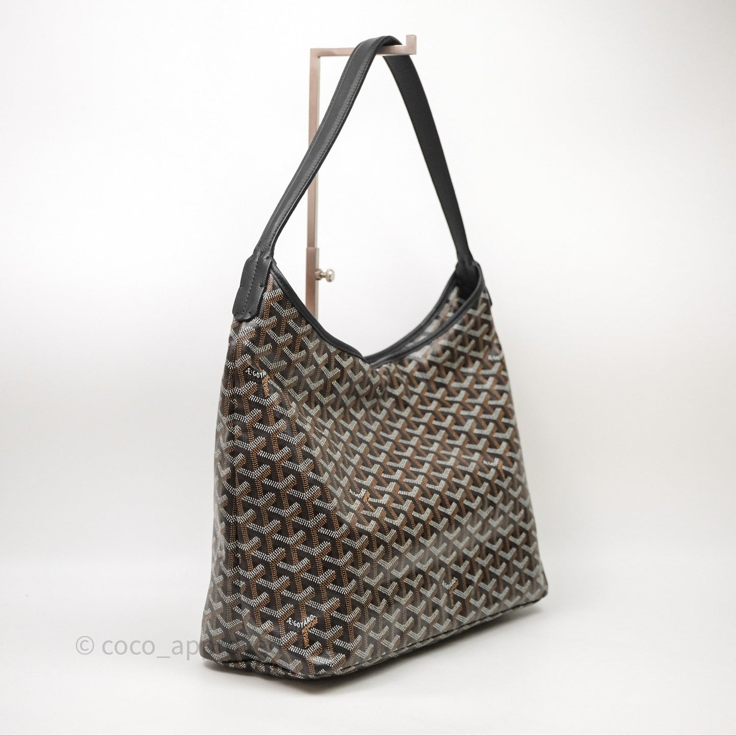 Goyard Bohème Hobo Bag Black Goyardine Canvas