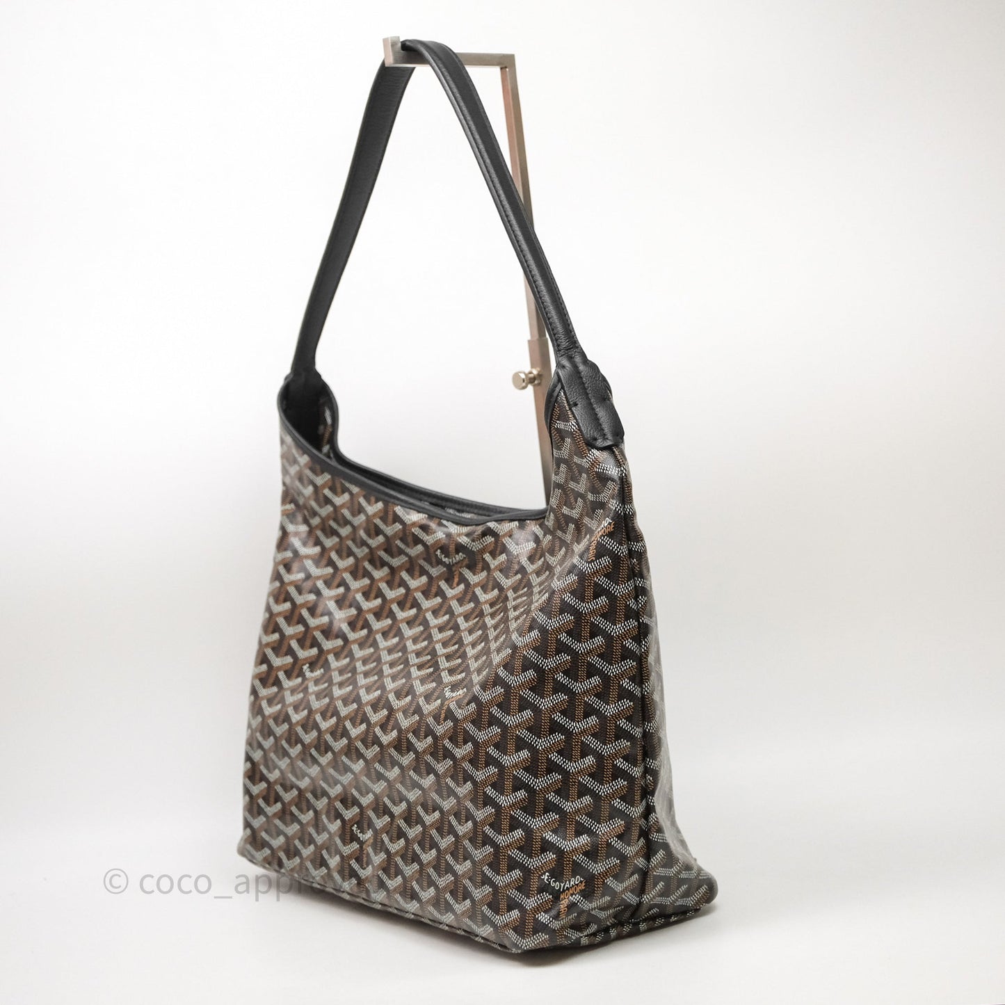 Goyard Bohème Hobo Bag Black Goyardine Canvas