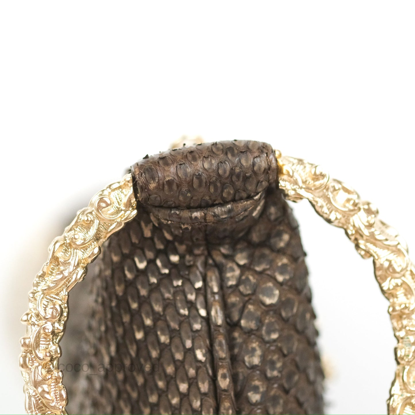 Chanel Python Fortune Cookie Clutch