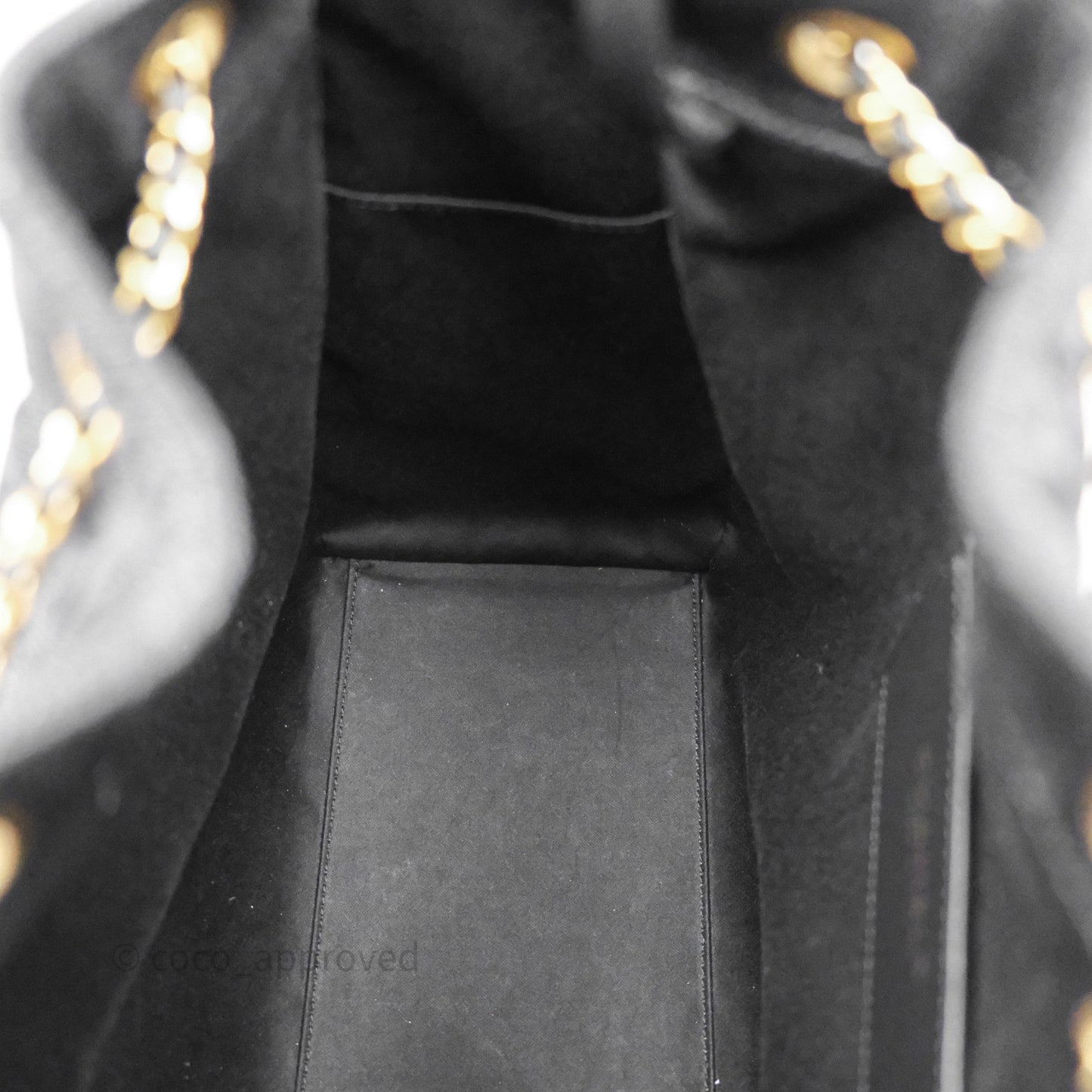 Chanel 25 Medium Washed Denim Black Aged Gold Hardware