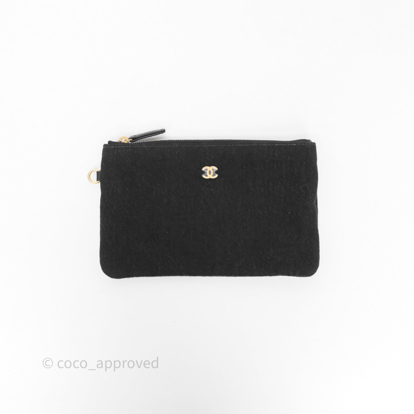 Chanel 25 Medium Washed Denim Black Aged Gold Hardware