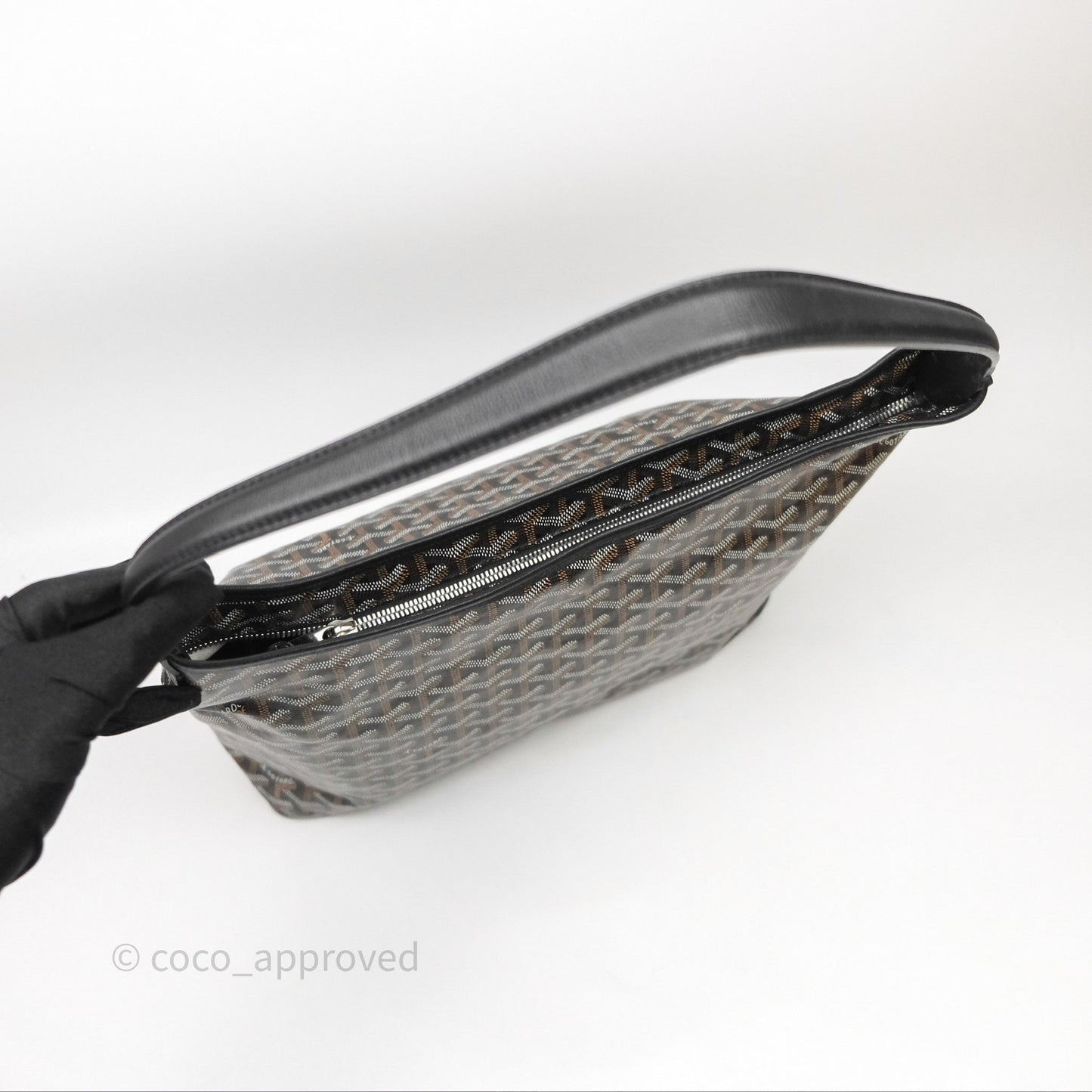 Goyard Bohème Hobo Bag Black Goyardine Canvas