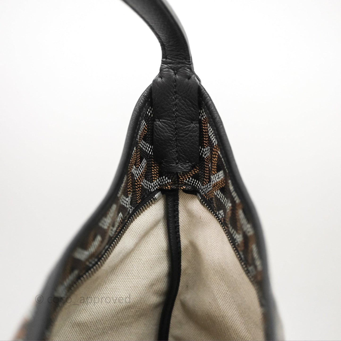Goyard Bohème Hobo Bag Black Goyardine Canvas
