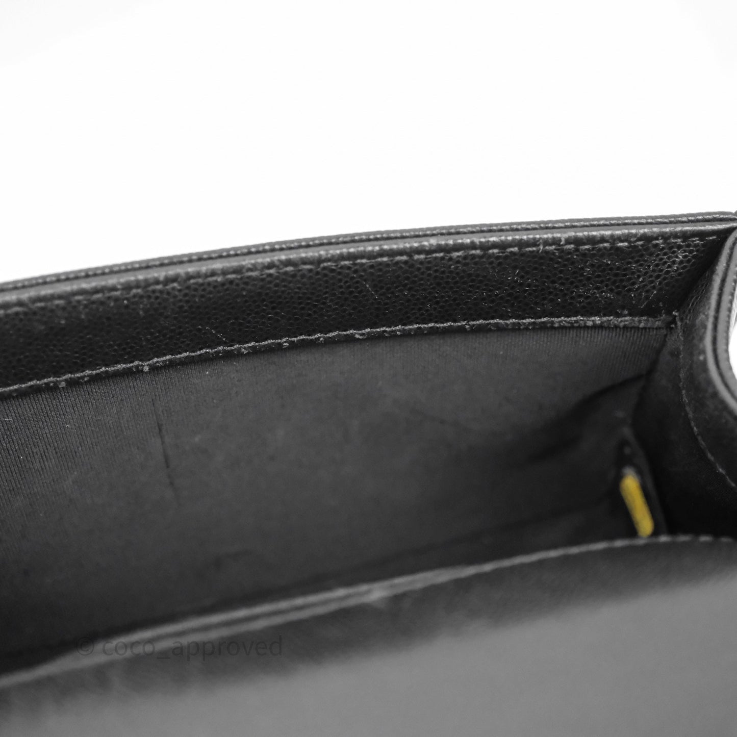 Chanel Small Boy Quilted Black Caviar Ruthenium Hardware