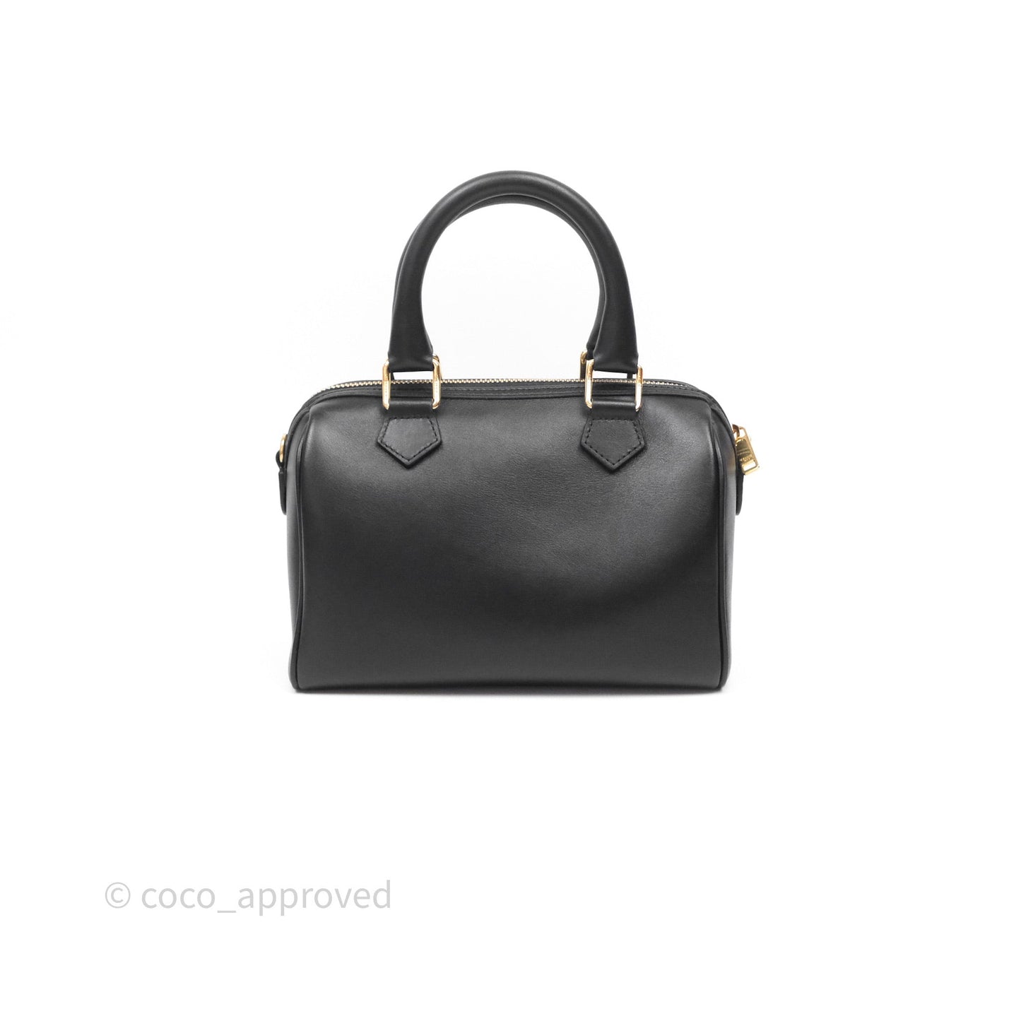 Celine Small Boston Bag Black Calfskin Gold Hardware