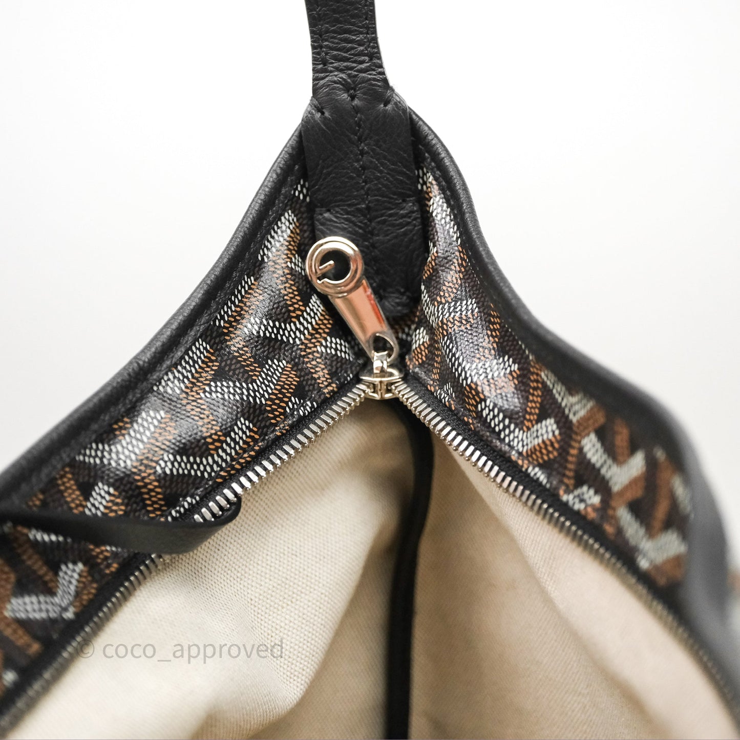 Goyard Bohème Hobo Bag Black Goyardine Canvas