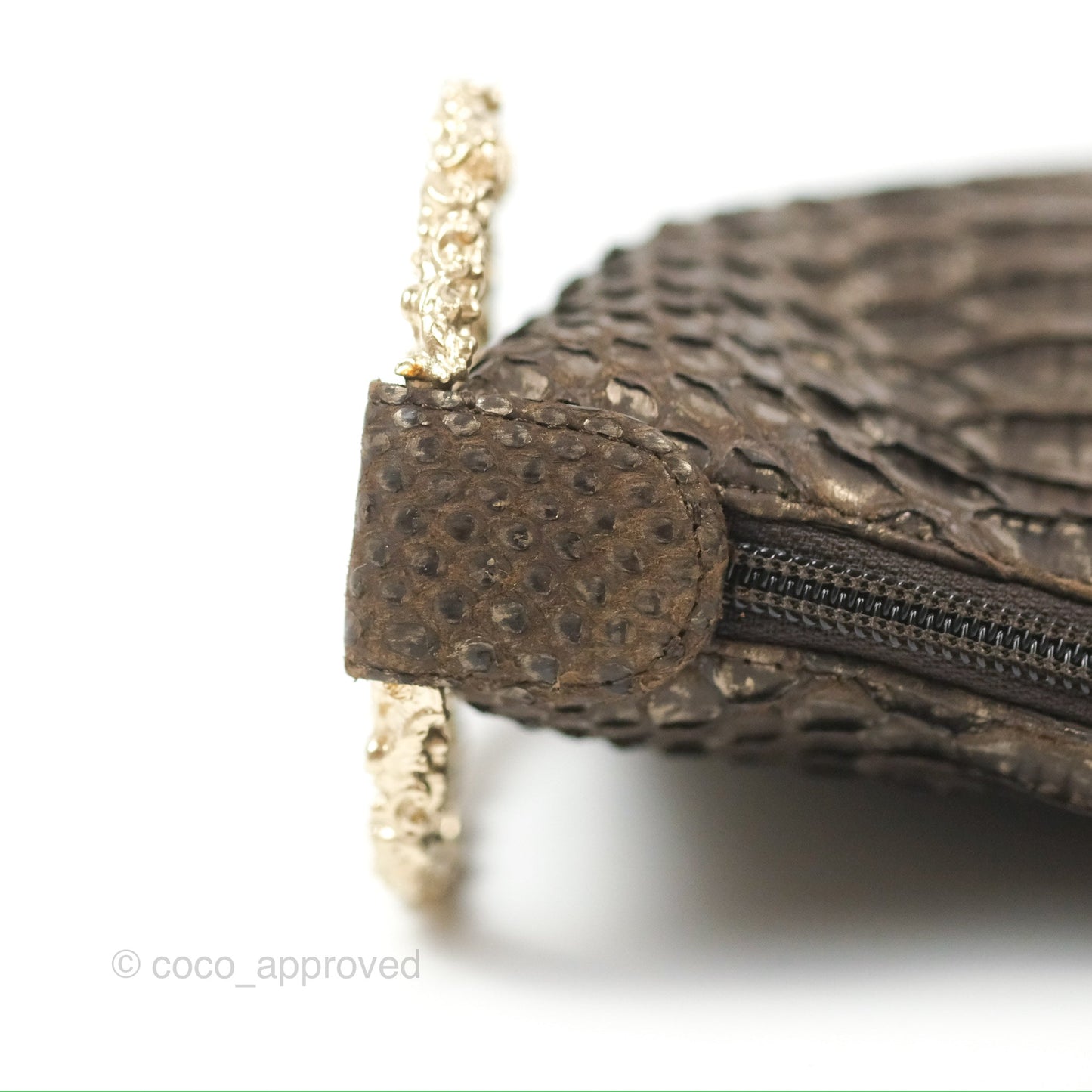 Chanel Python Fortune Cookie Clutch