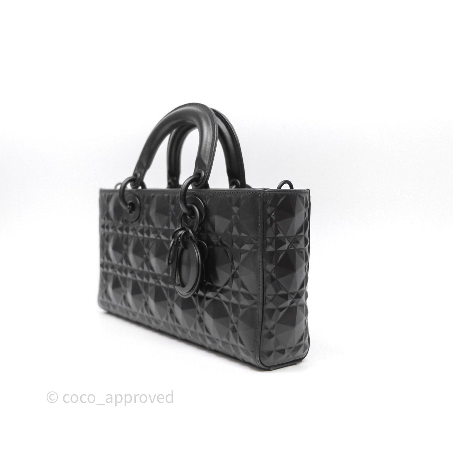 Dior Lady D-Joy Bag So Black Cannage Calfskin with Diamond Motif