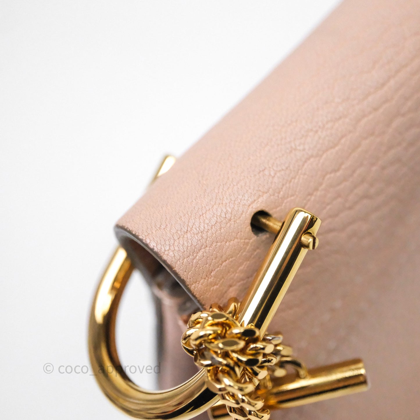 Chloe Mini Drew Crossbody Bag Pink Grained Leather