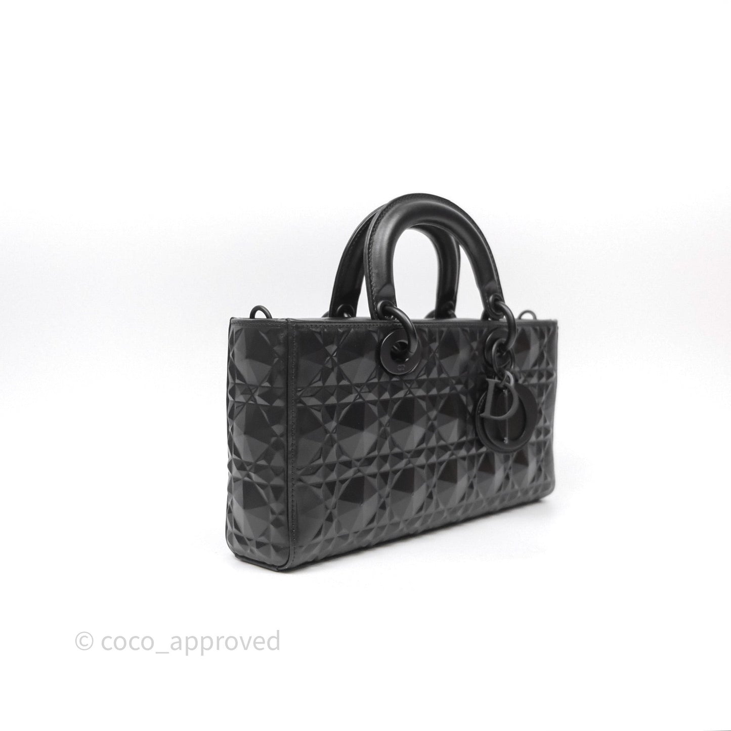 Dior Lady D-Joy Bag So Black Cannage Calfskin with Diamond Motif