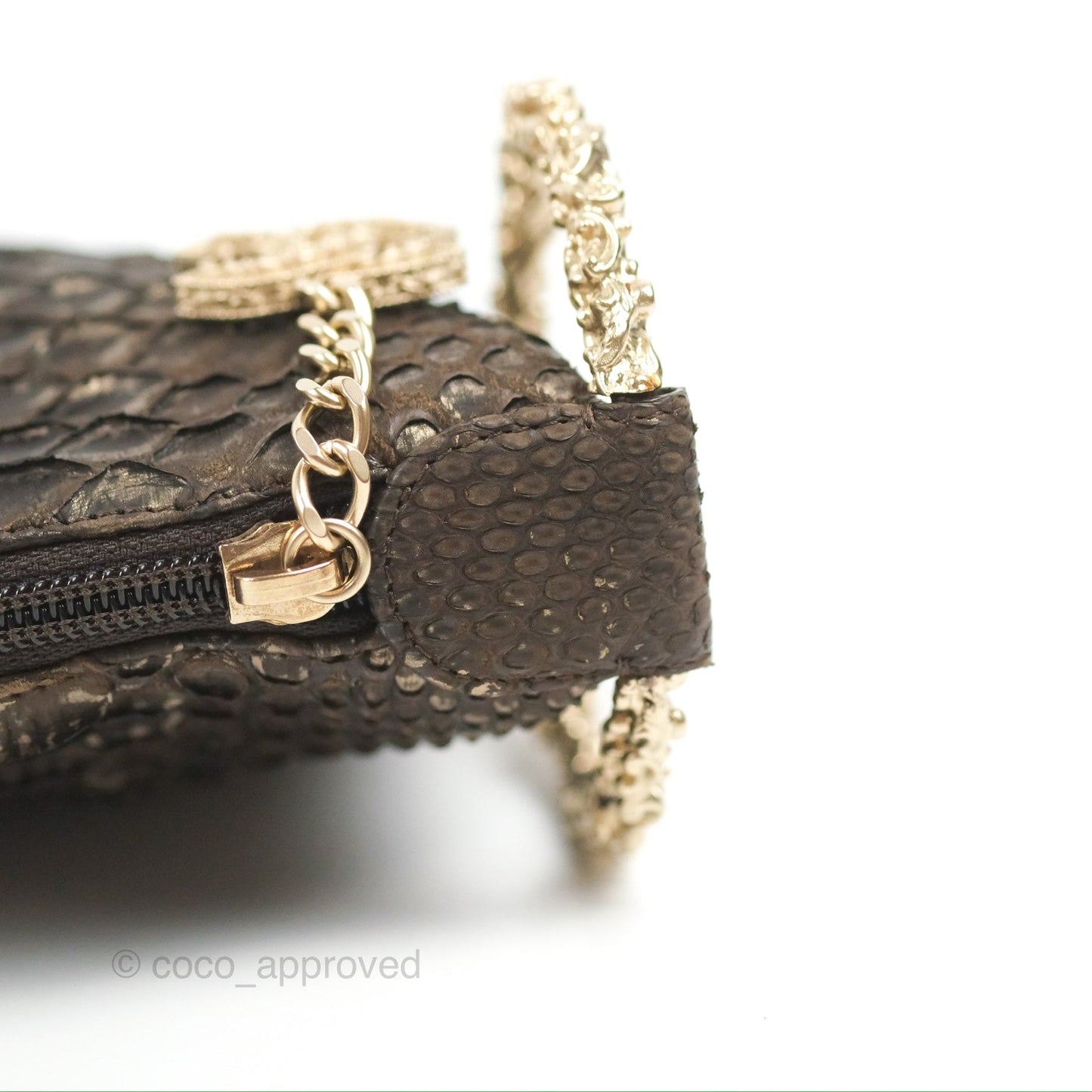Chanel Python Fortune Cookie Clutch