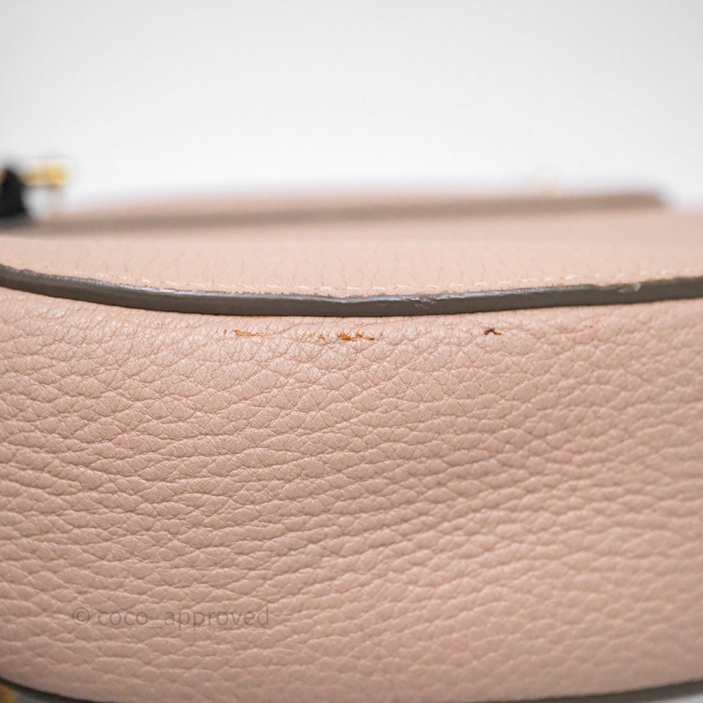 Chloe Mini Drew Crossbody Bag Pink Grained Leather