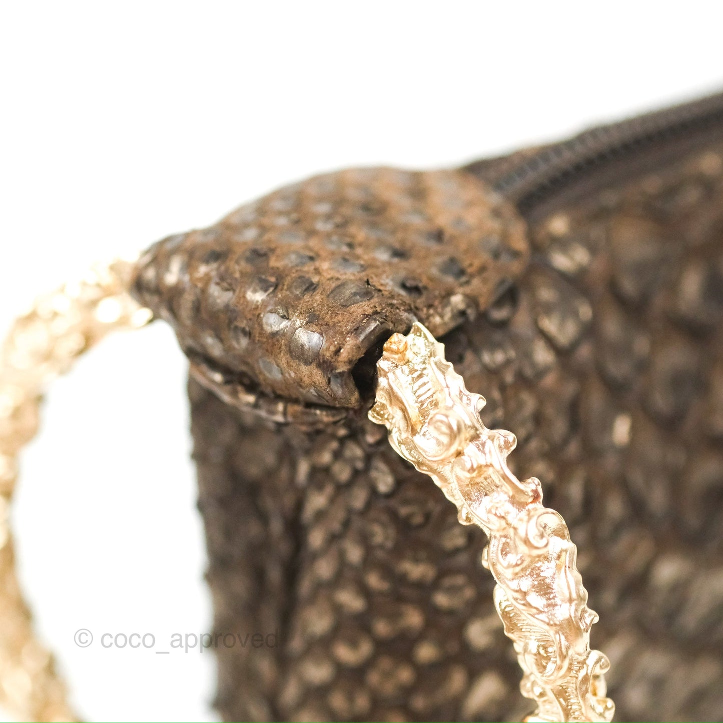 Chanel Python Fortune Cookie Clutch