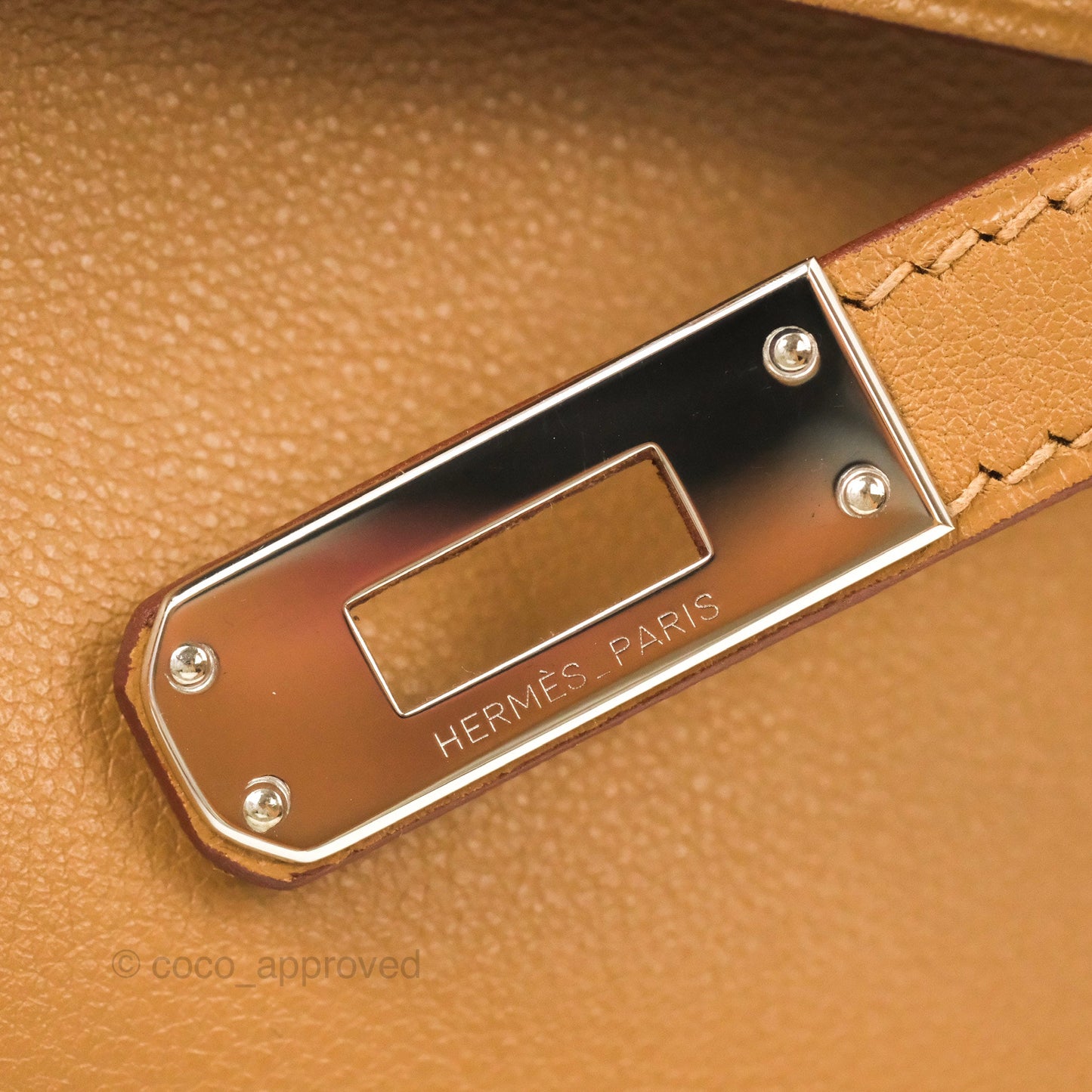Hermès Kelly Pochette Clutch Biscuit 48 Swift Palladium Hardware