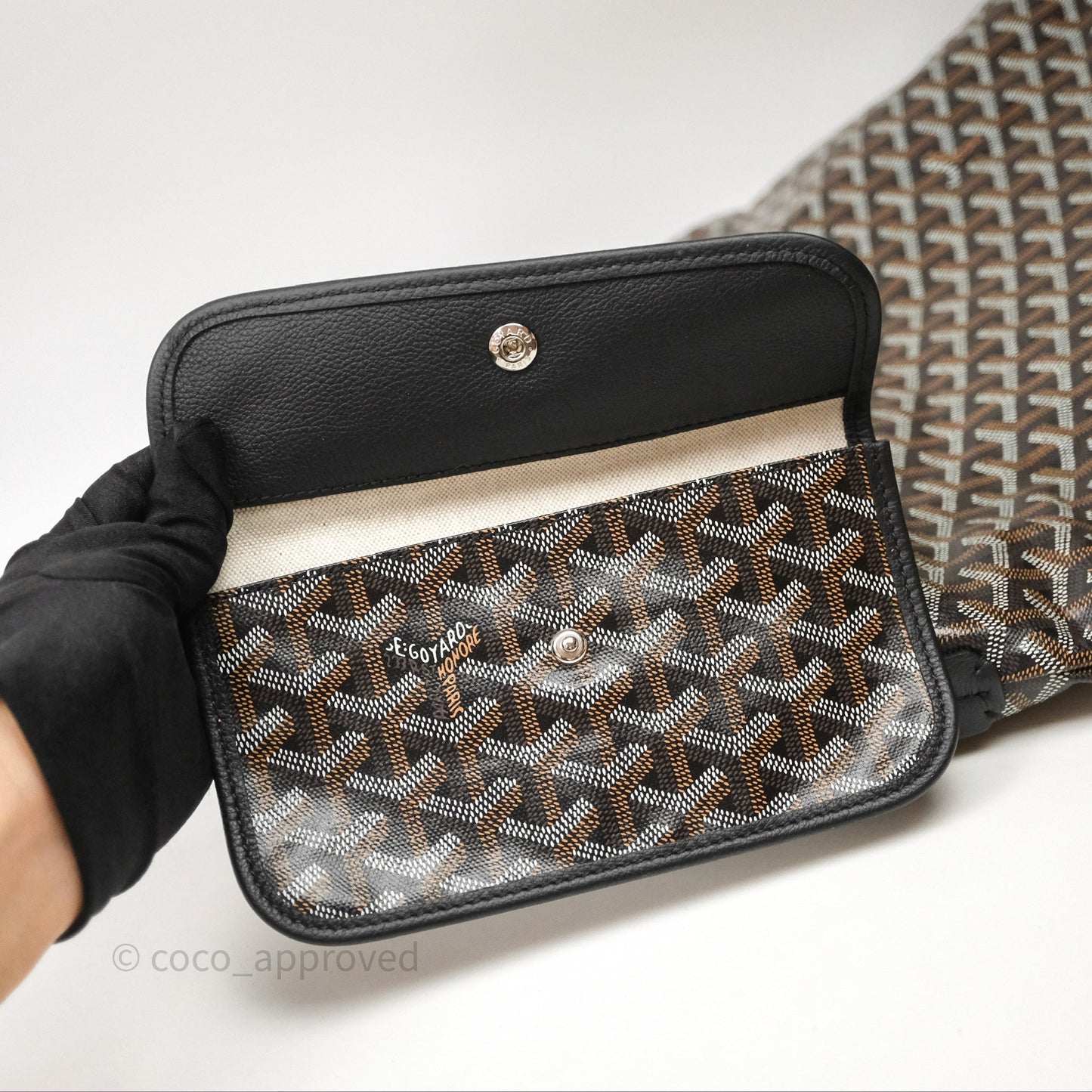 Goyard Bohème Hobo Bag Black Goyardine Canvas