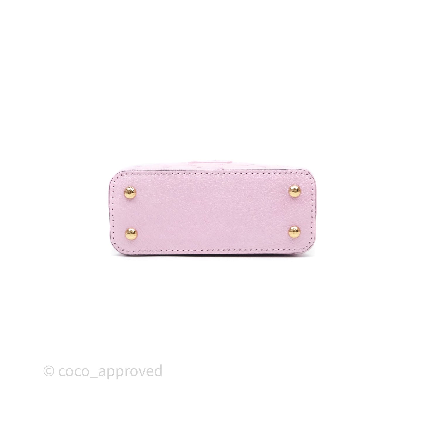 Louis Vuitton Taurillon Capucines Nano Pink in Ostrich