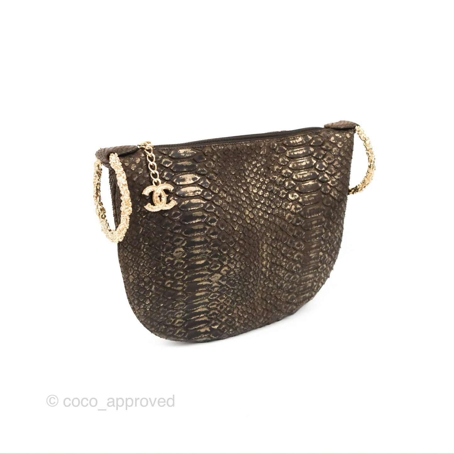 Chanel Python Fortune Cookie Clutch