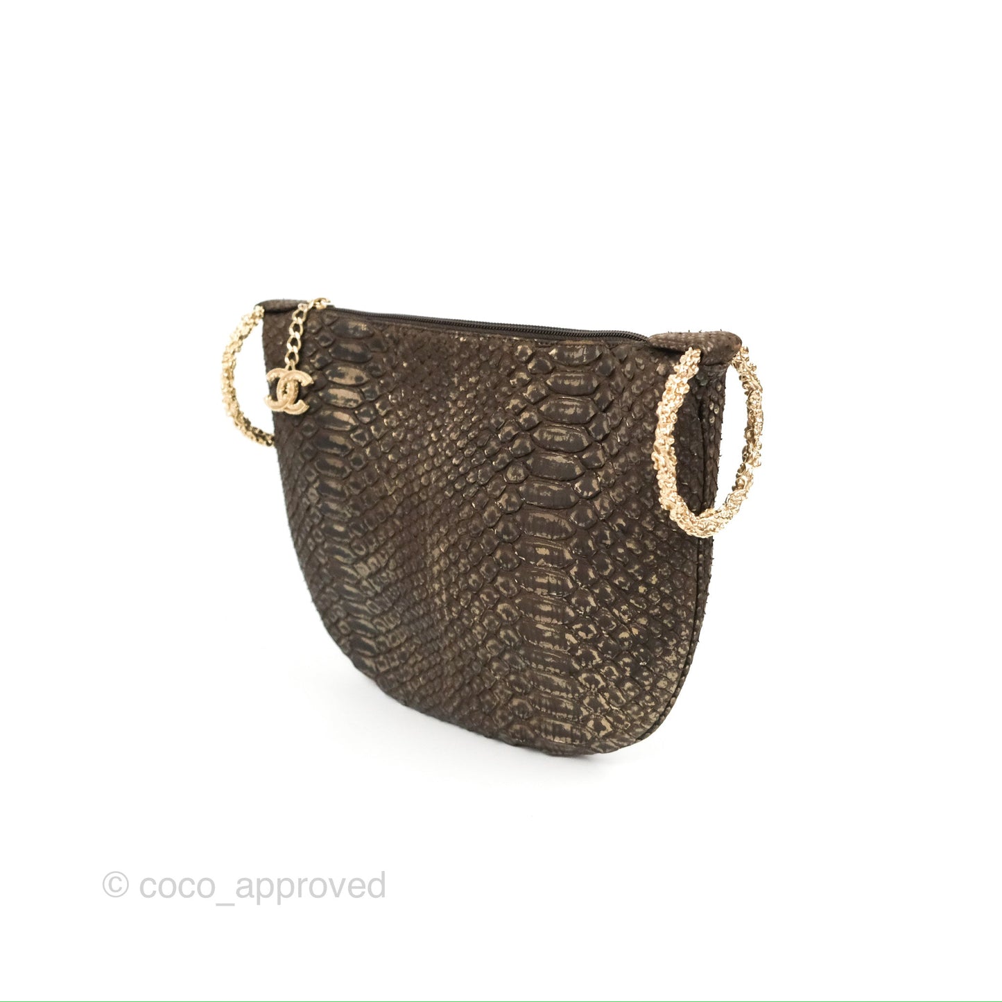 Chanel Python Fortune Cookie Clutch