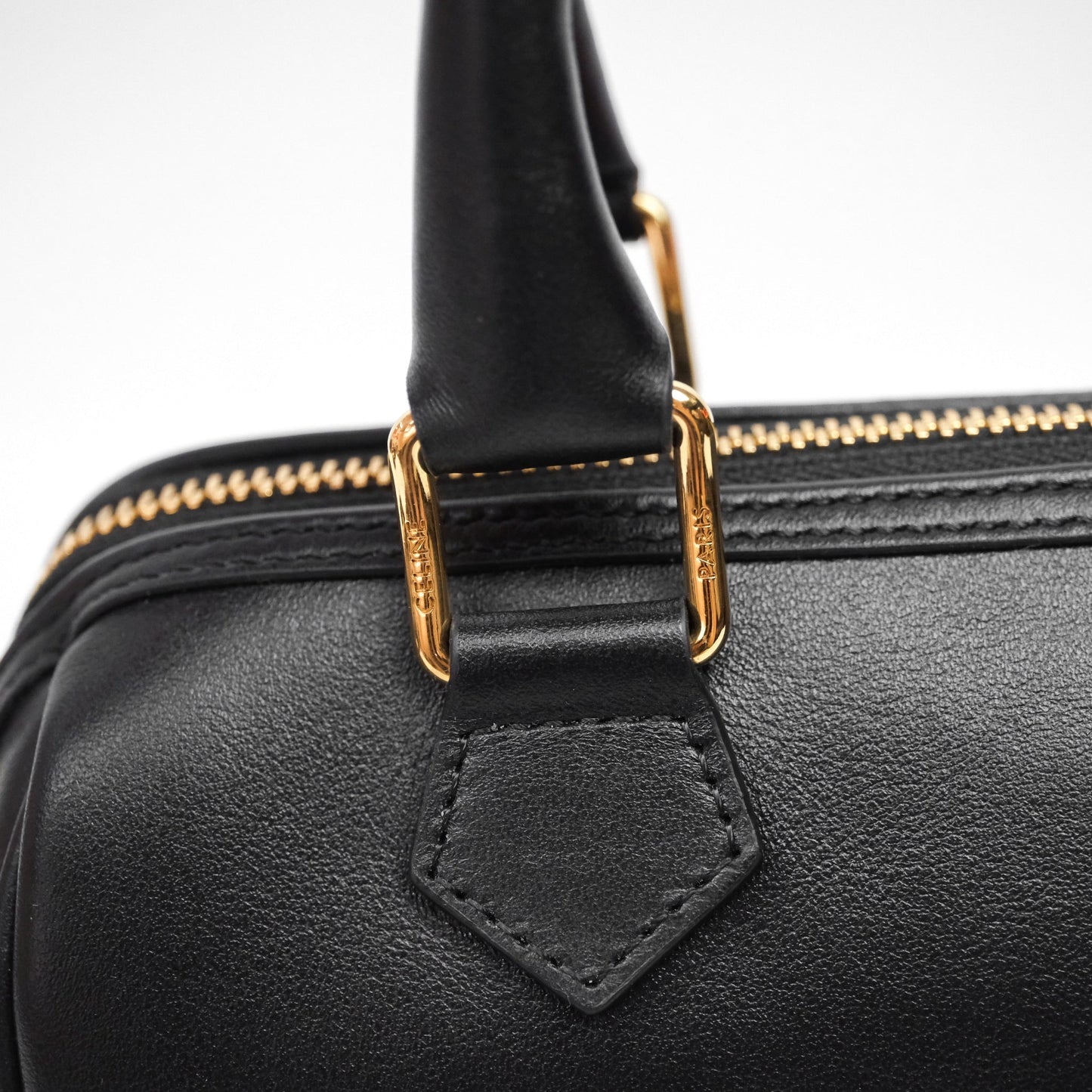 Celine Small Boston Bag Black Calfskin Gold Hardware
