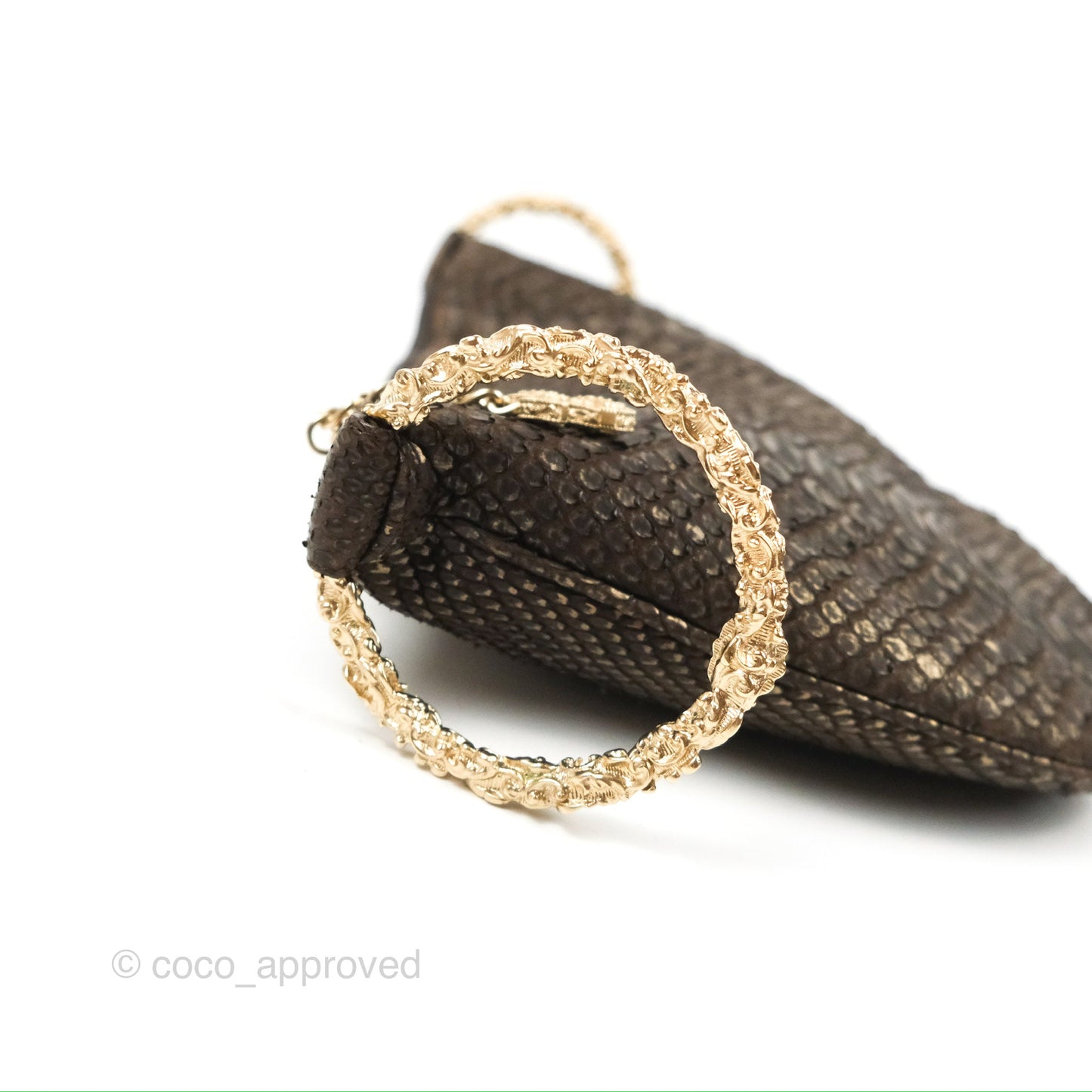 Chanel Python Fortune Cookie Clutch
