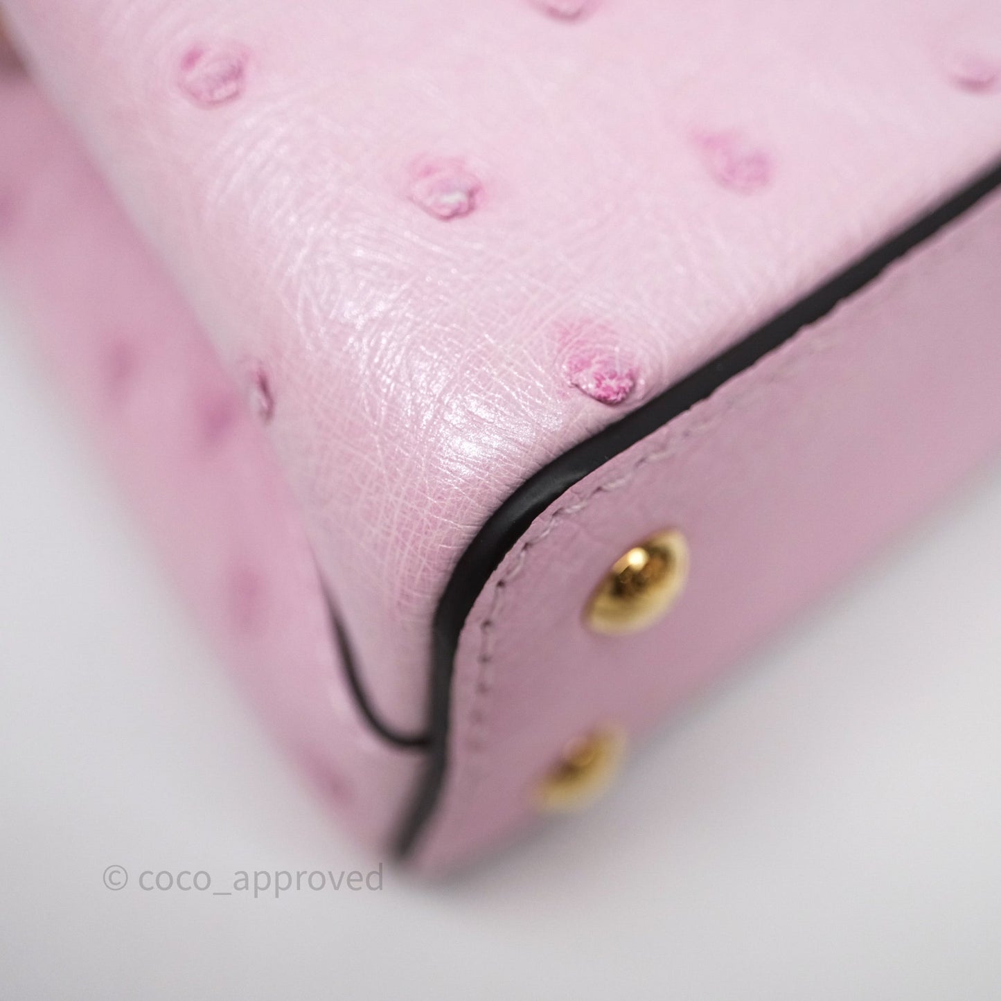 Louis Vuitton Taurillon Capucines Nano Pink in Ostrich