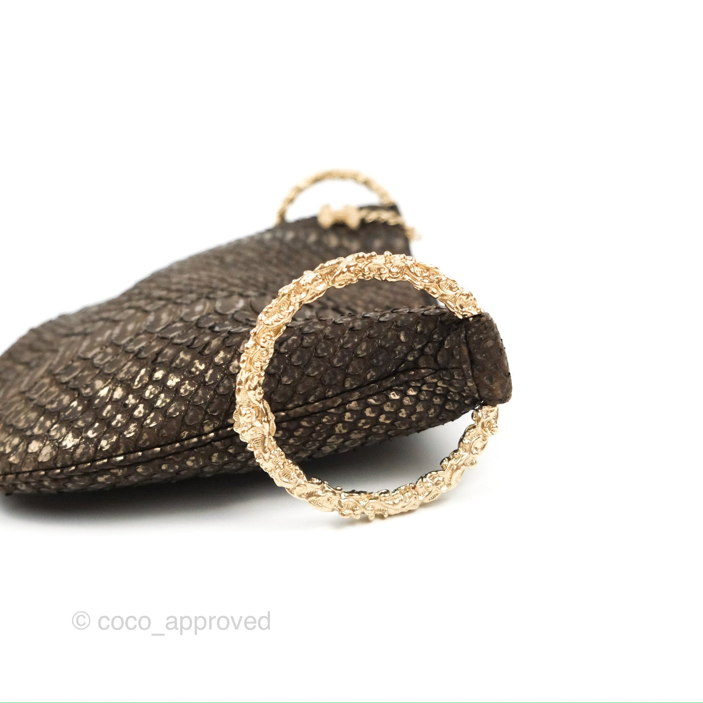 Chanel Python Fortune Cookie Clutch