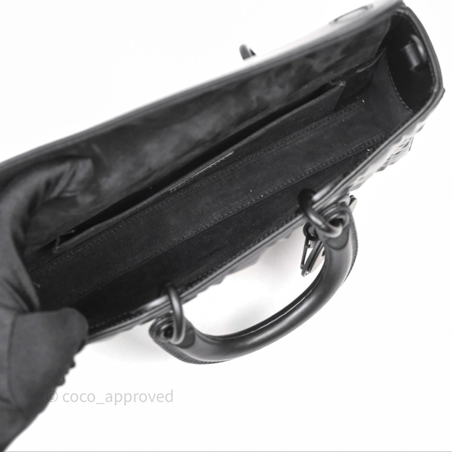 Dior Lady D-Joy Bag So Black Cannage Calfskin with Diamond Motif