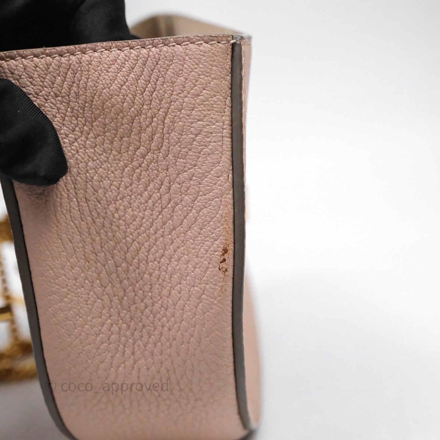 Chloe Mini Drew Crossbody Bag Pink Grained Leather
