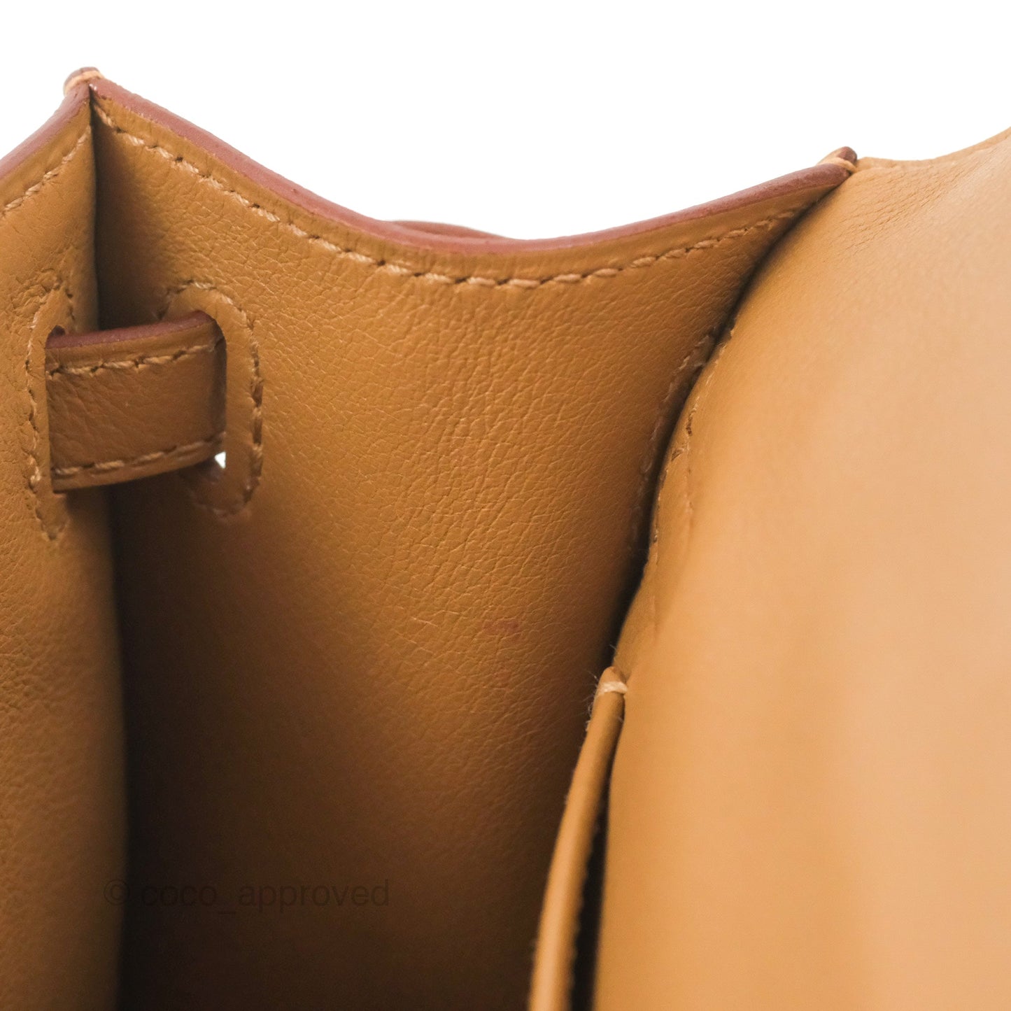 Hermès Kelly Pochette Clutch Biscuit 48 Swift Palladium Hardware