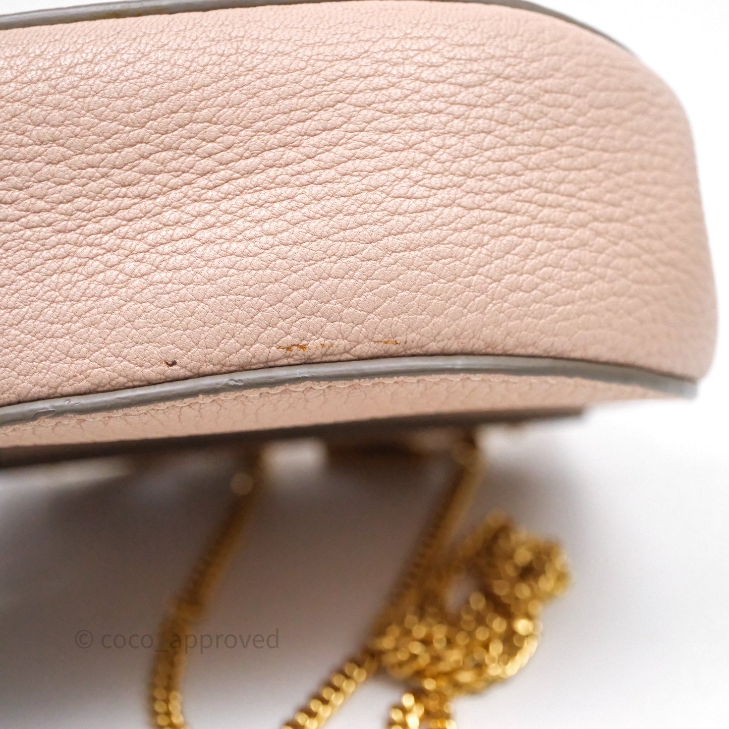 Chloe Mini Drew Crossbody Bag Pink Grained Leather