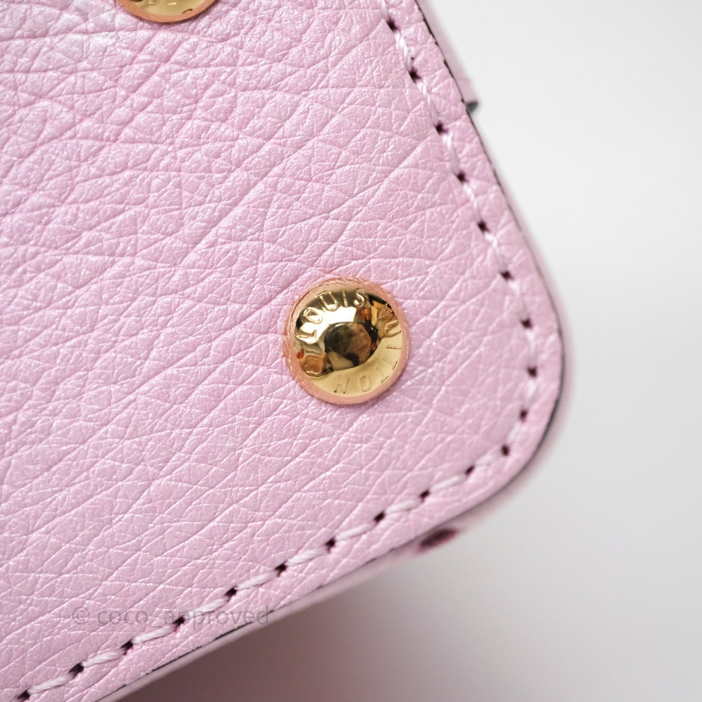 Louis Vuitton Taurillon Capucines Nano Pink in Ostrich