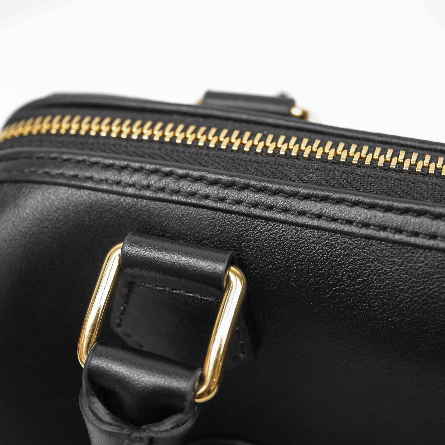Celine Small Boston Bag Black Calfskin Gold Hardware