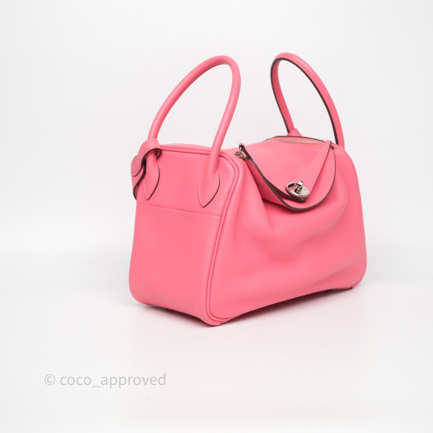 Hermès Lindy 26 Rose Azalée 8W Evercolor Palladium Hardware