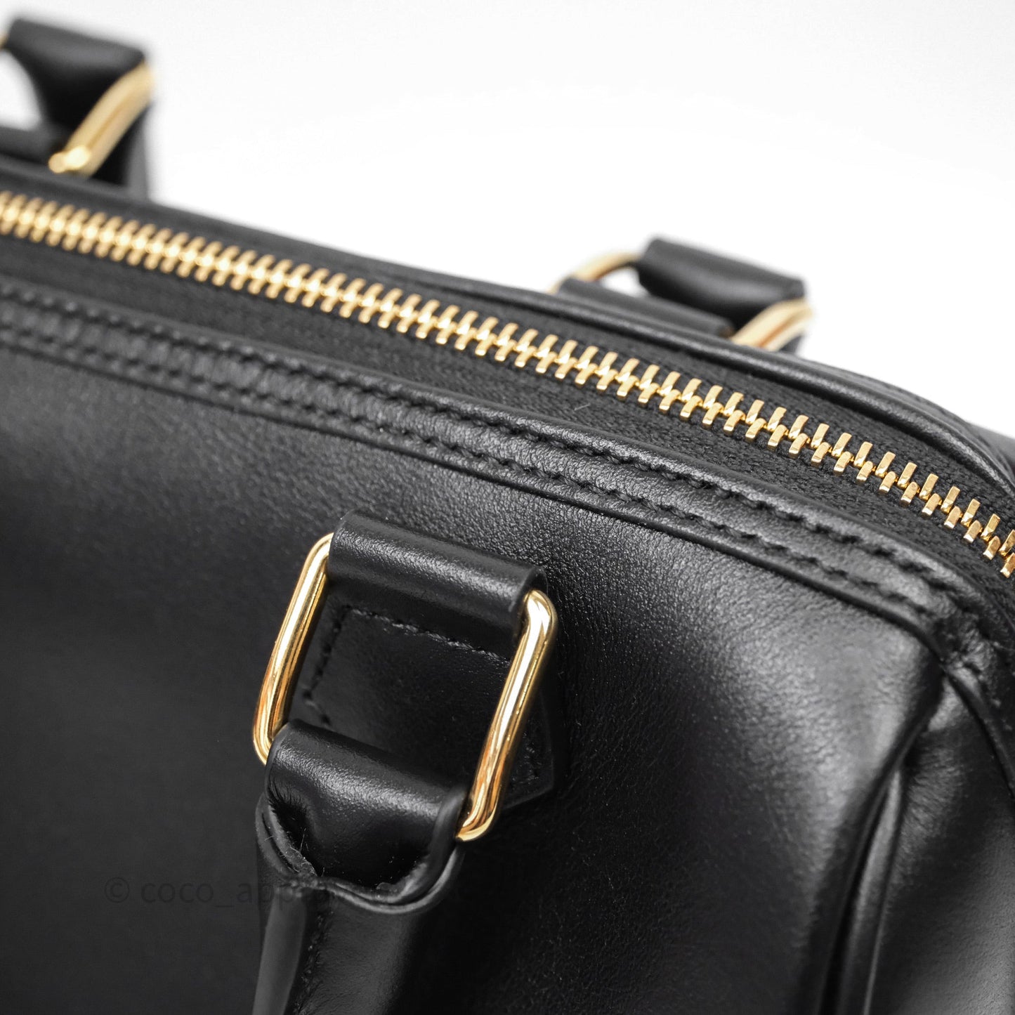 Celine Small Boston Bag Black Calfskin Gold Hardware
