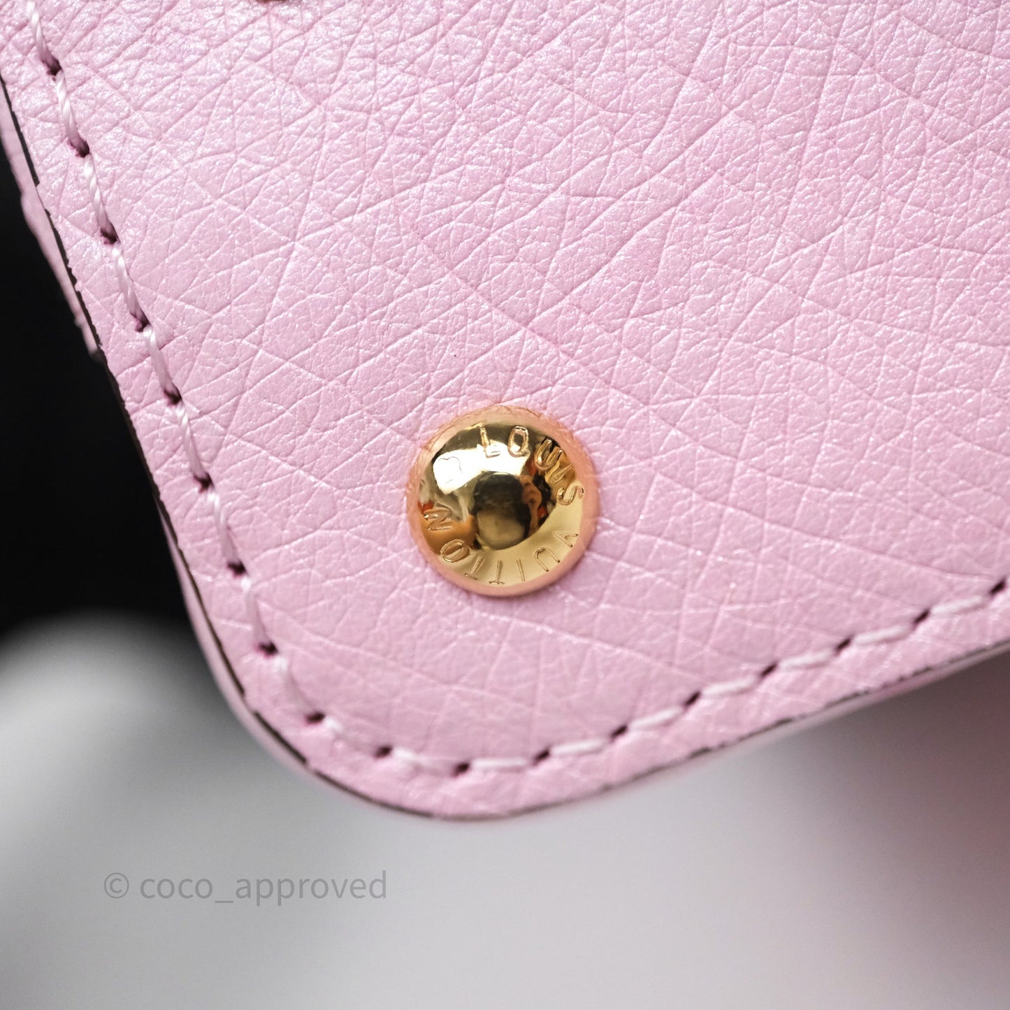 Louis Vuitton Taurillon Capucines Nano Pink in Ostrich
