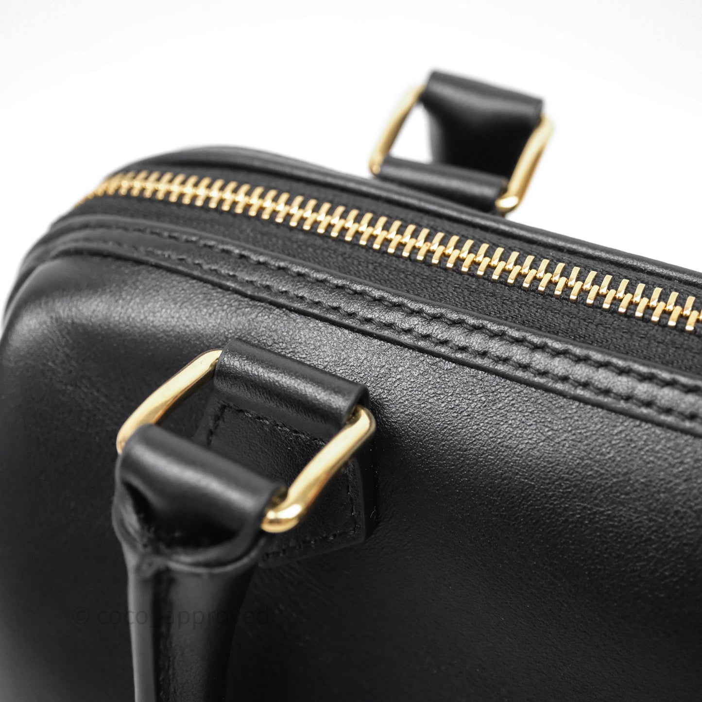 Celine Small Boston Bag Black Calfskin Gold Hardware